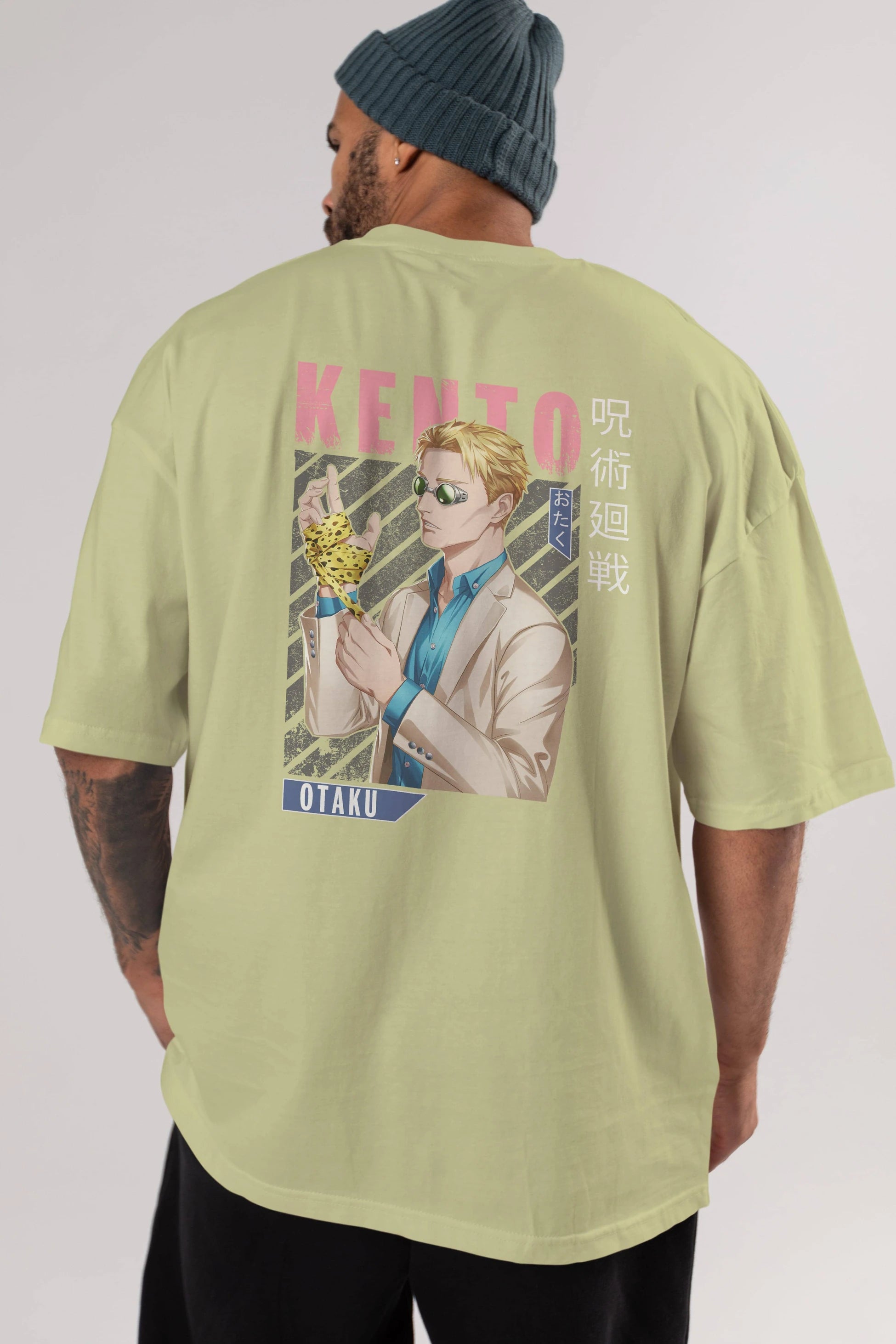 Kento Nanami Anime Arka Baskılı Oversize t-shirt Erkek Kadın Unisex