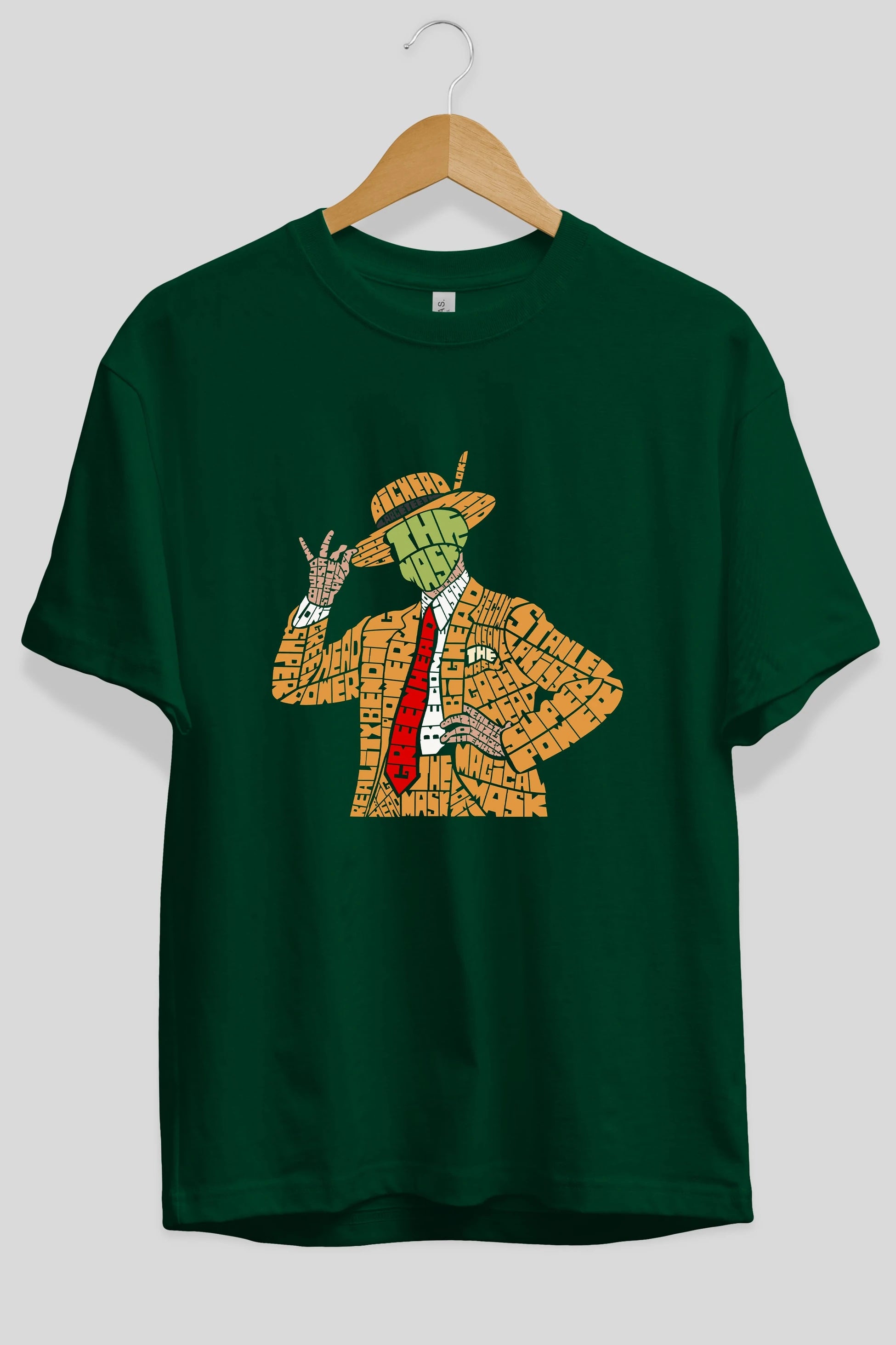 The Mask Ön Baskılı Oversize t-shirt %100 pamuk Erkek Kadın Unisex