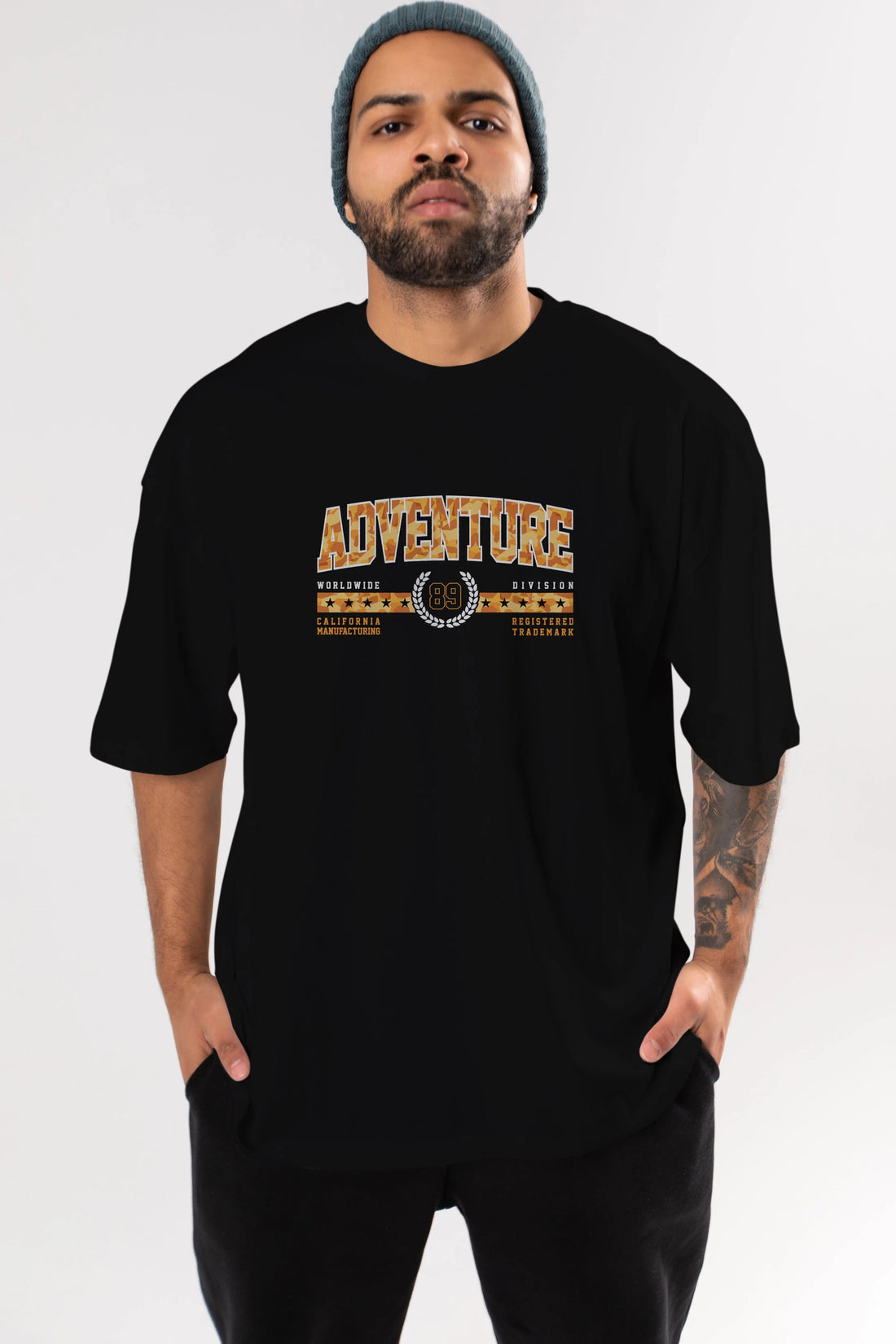 Adventure Ön Baskılı Oversize t-shirt Erkek Kadın Unisex