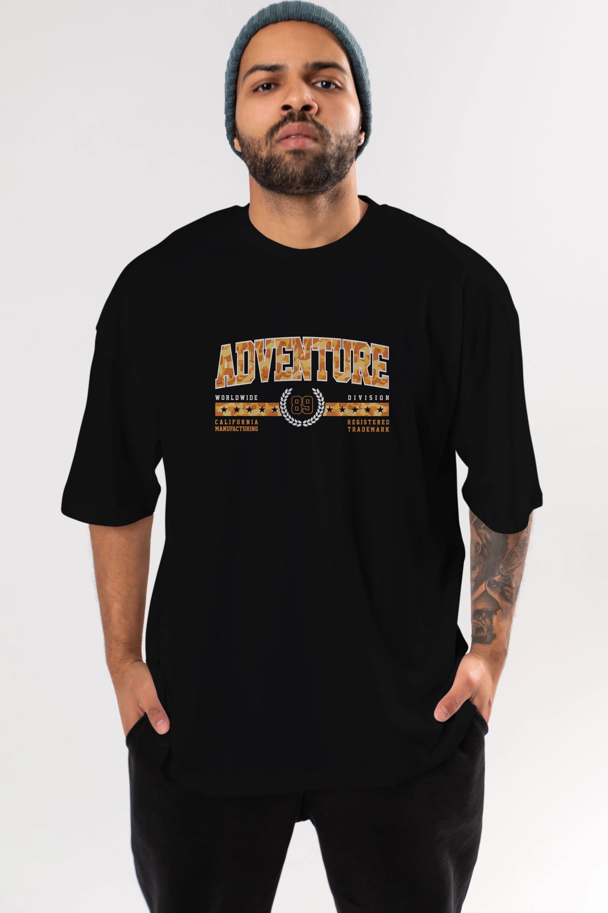 Adventure Ön Baskılı Oversize t-shirt Erkek Kadın Unisex