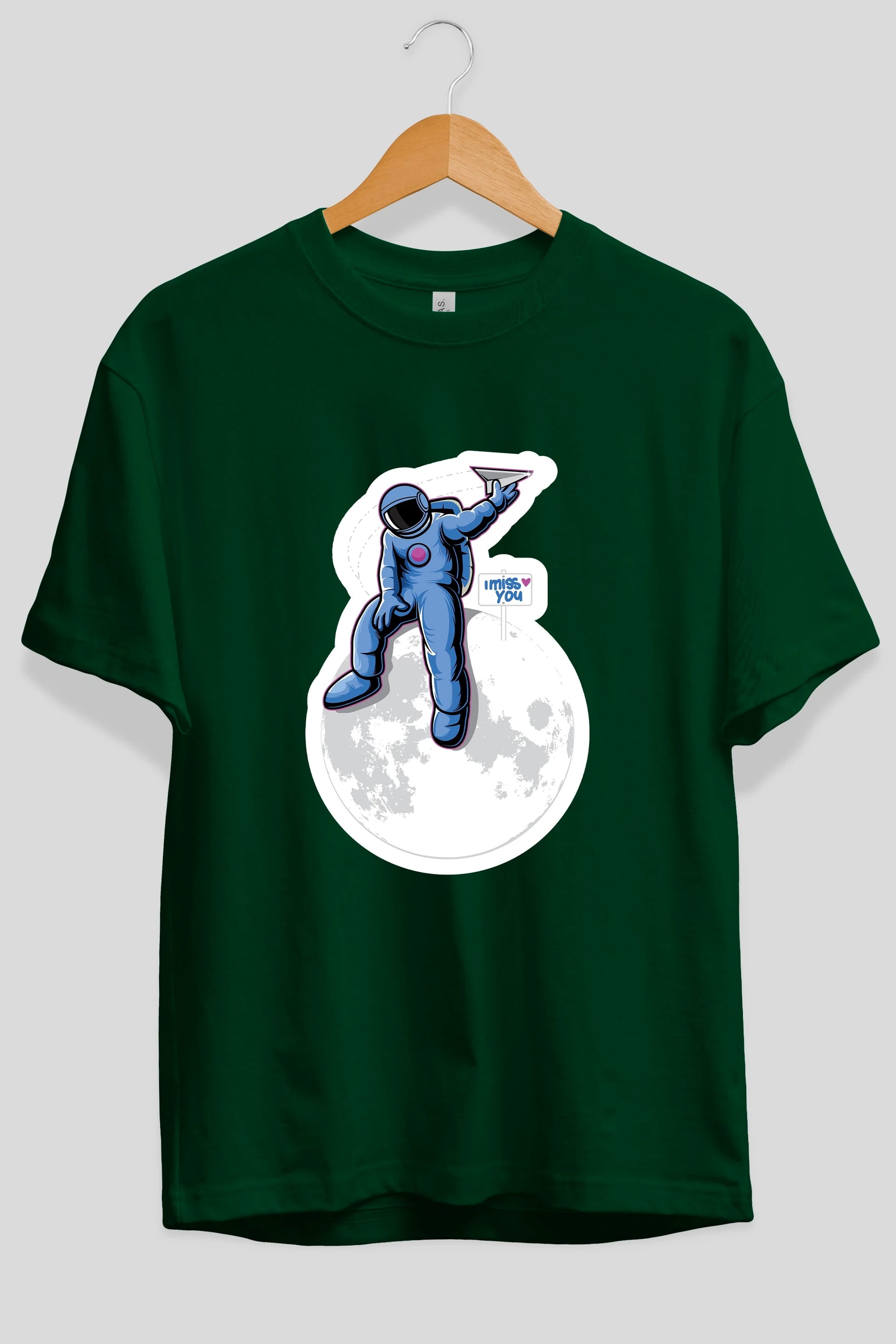 Astro Missing Earth Sticker Ön Baskılı Oversize t-shirt Erkek Kadın Unisex