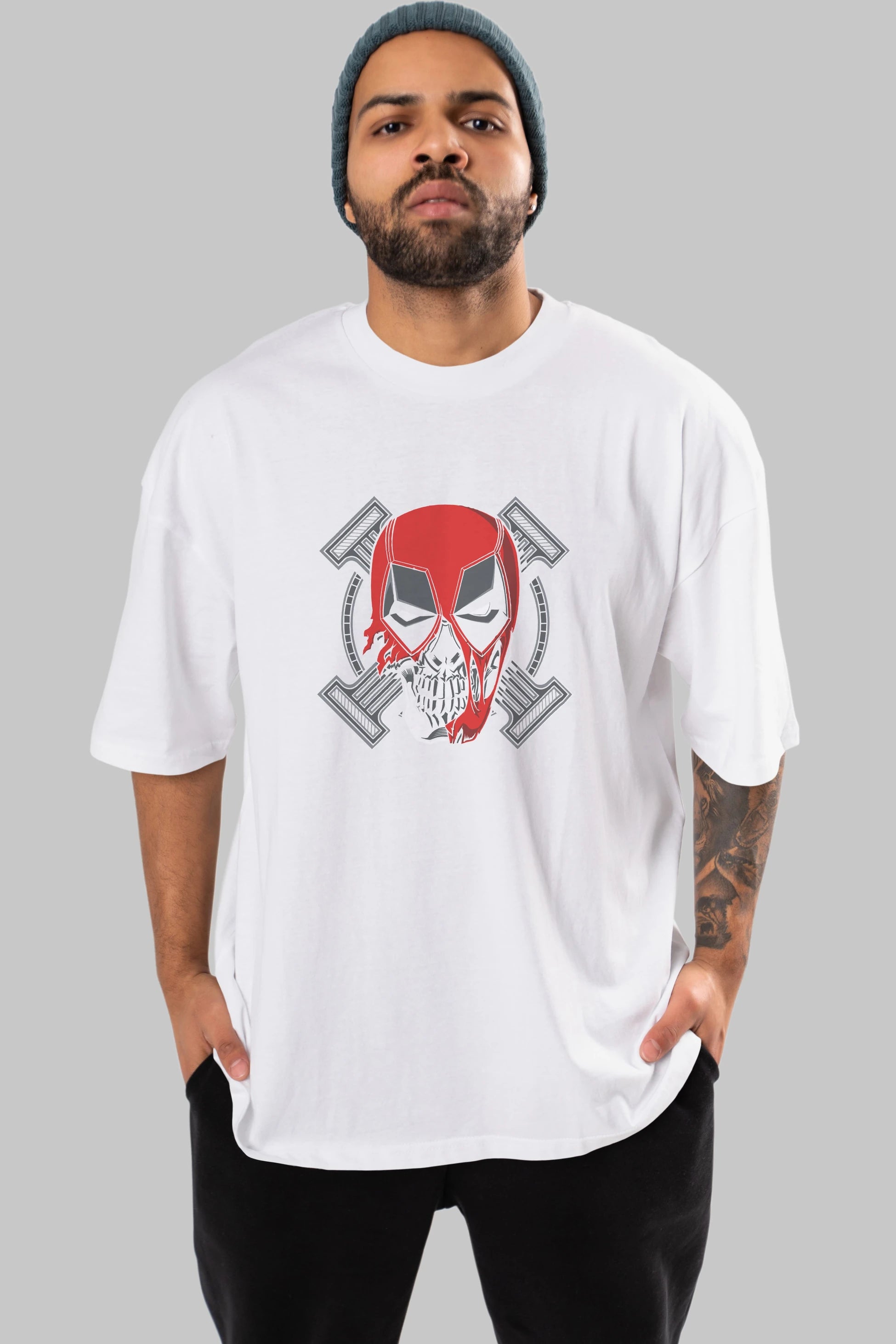 Deadpool (7) Ön Baskılı Oversize t-shirt Erkek Kadın Unisex %100 Pamuk Bisiklet Yaka tişort