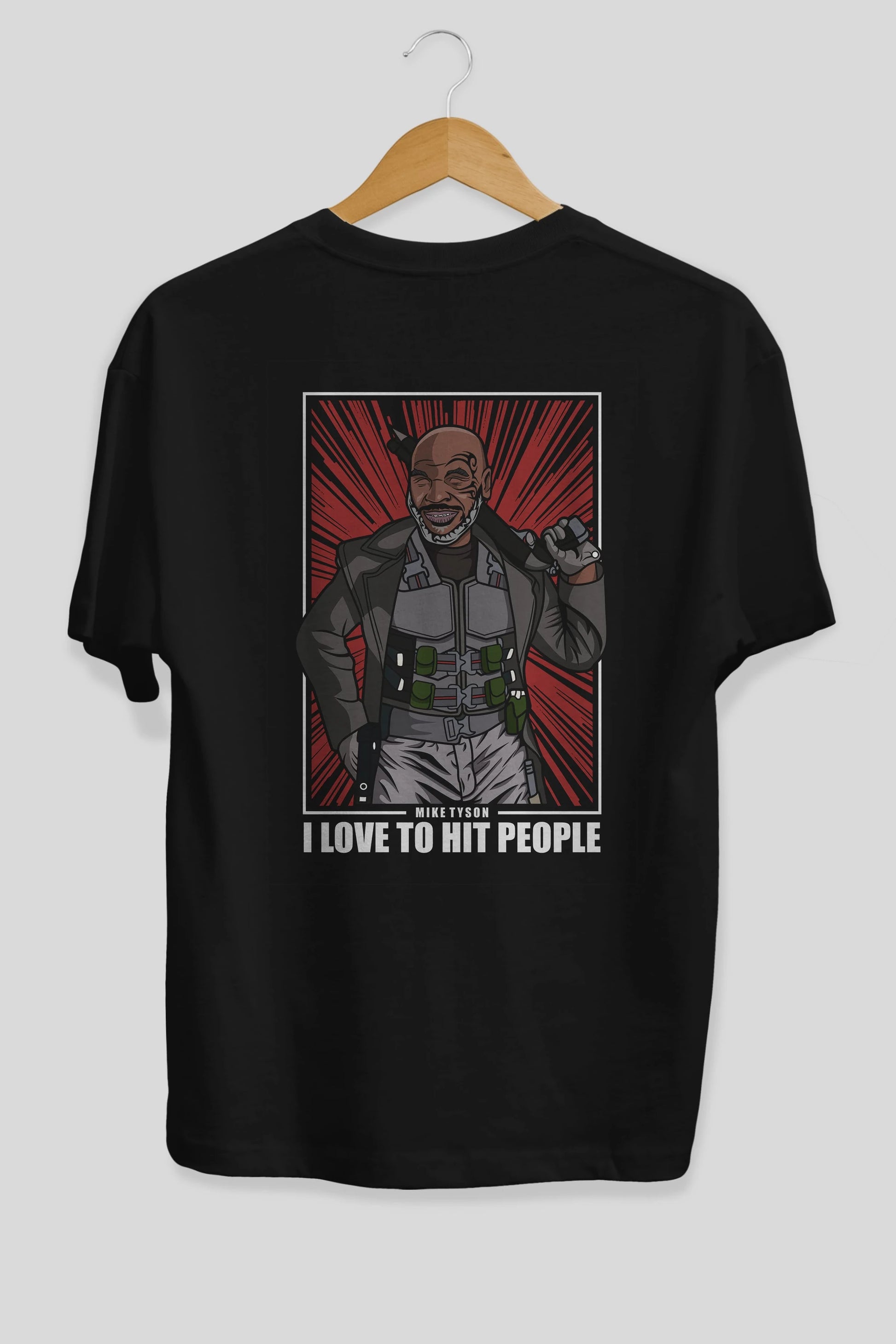 Blade Tyson Arka Baskılı Oversize t-shirt Erkek Kadın Unisex %100 Pamuk tişort