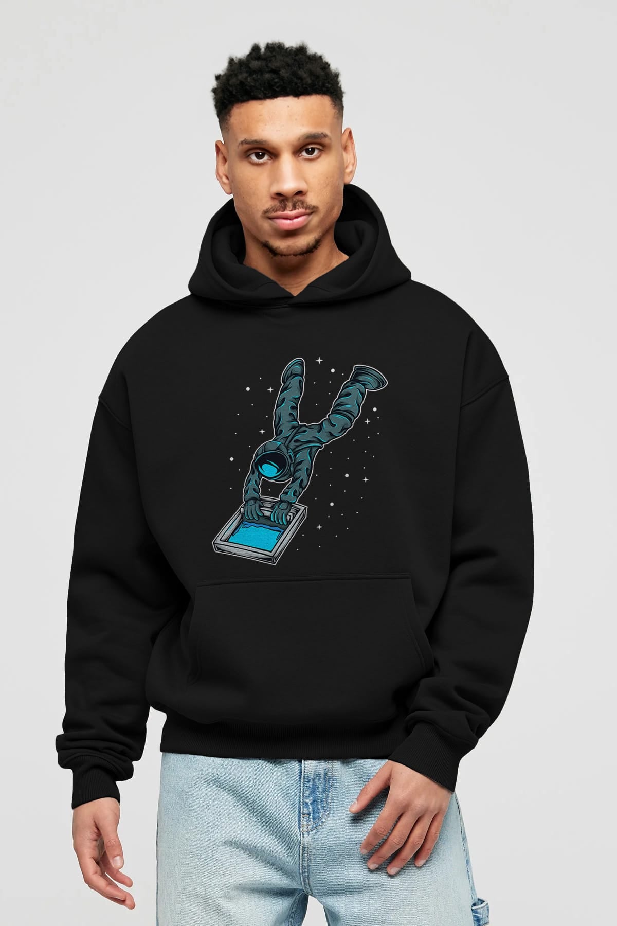 Astroscreen Ön Baskılı Hoodie Oversize Kapüşonlu Sweatshirt Erkek Kadın Unisex