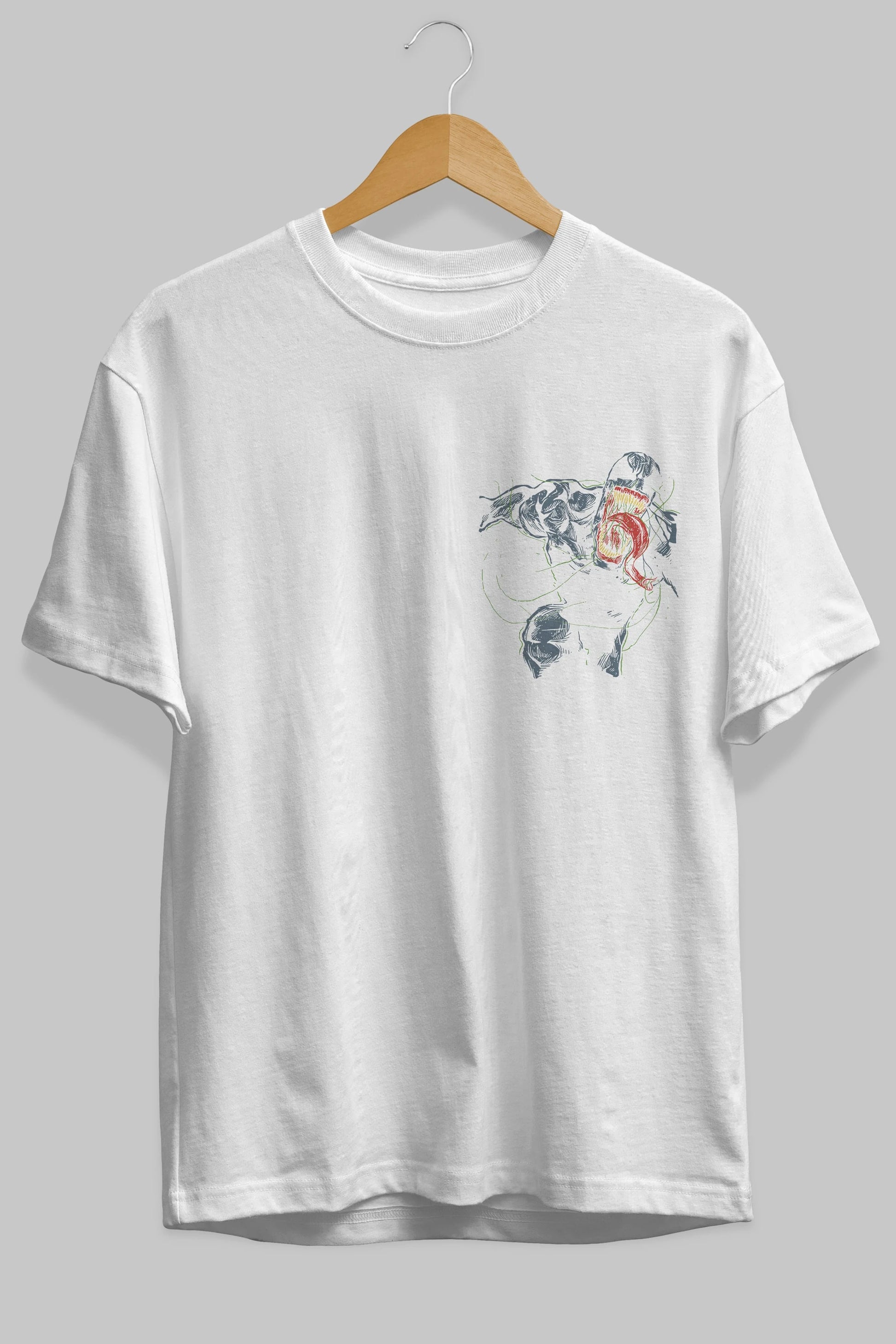 Venom (6) Ön Sol Baskılı Oversize t-shirt Erkek Kadın Unisex %100 Pamuk Bisiklet Yaka tişort