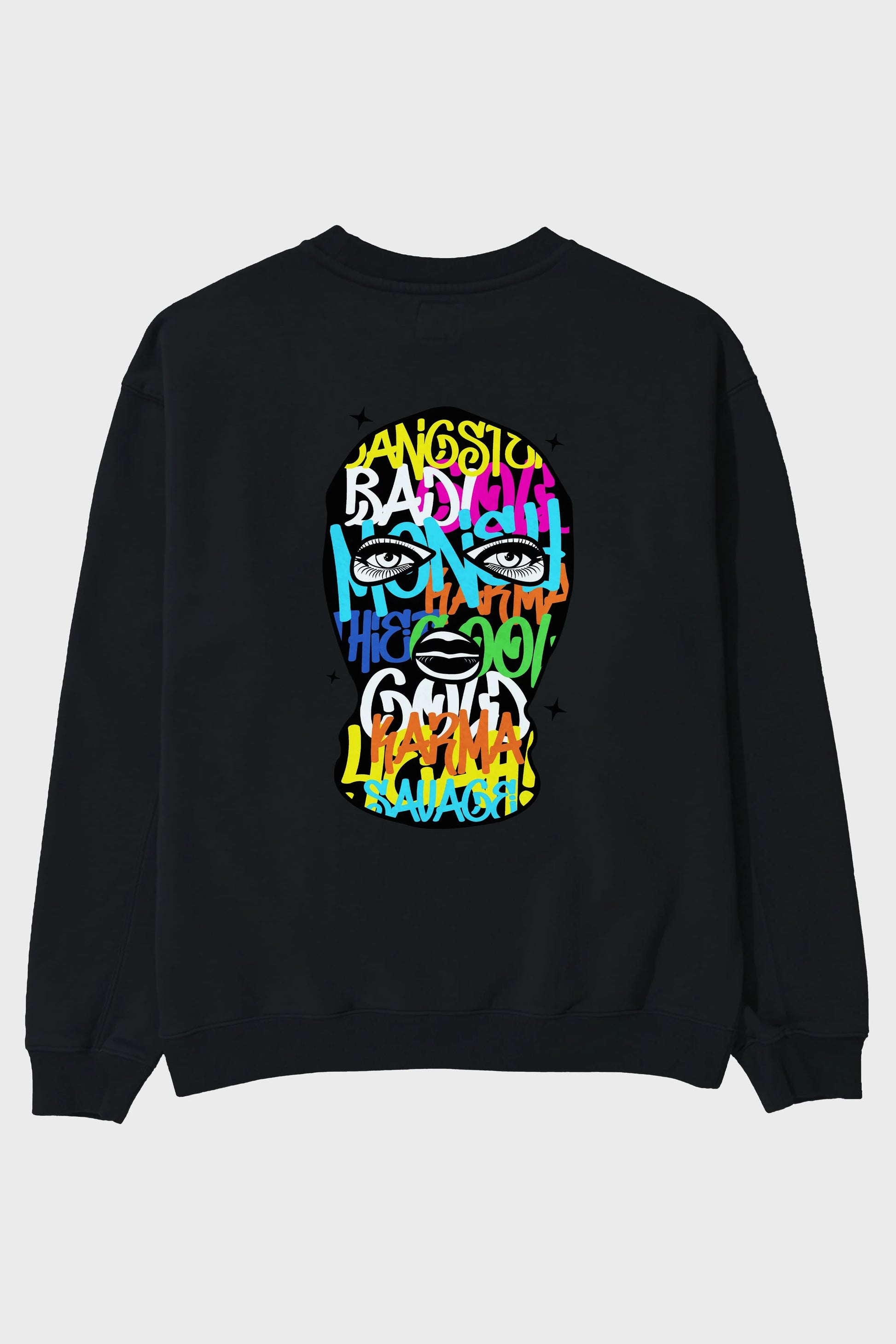 Karma Savage Arka Baskılı Oversize Sweatshirt Erkek Kadın Unisex