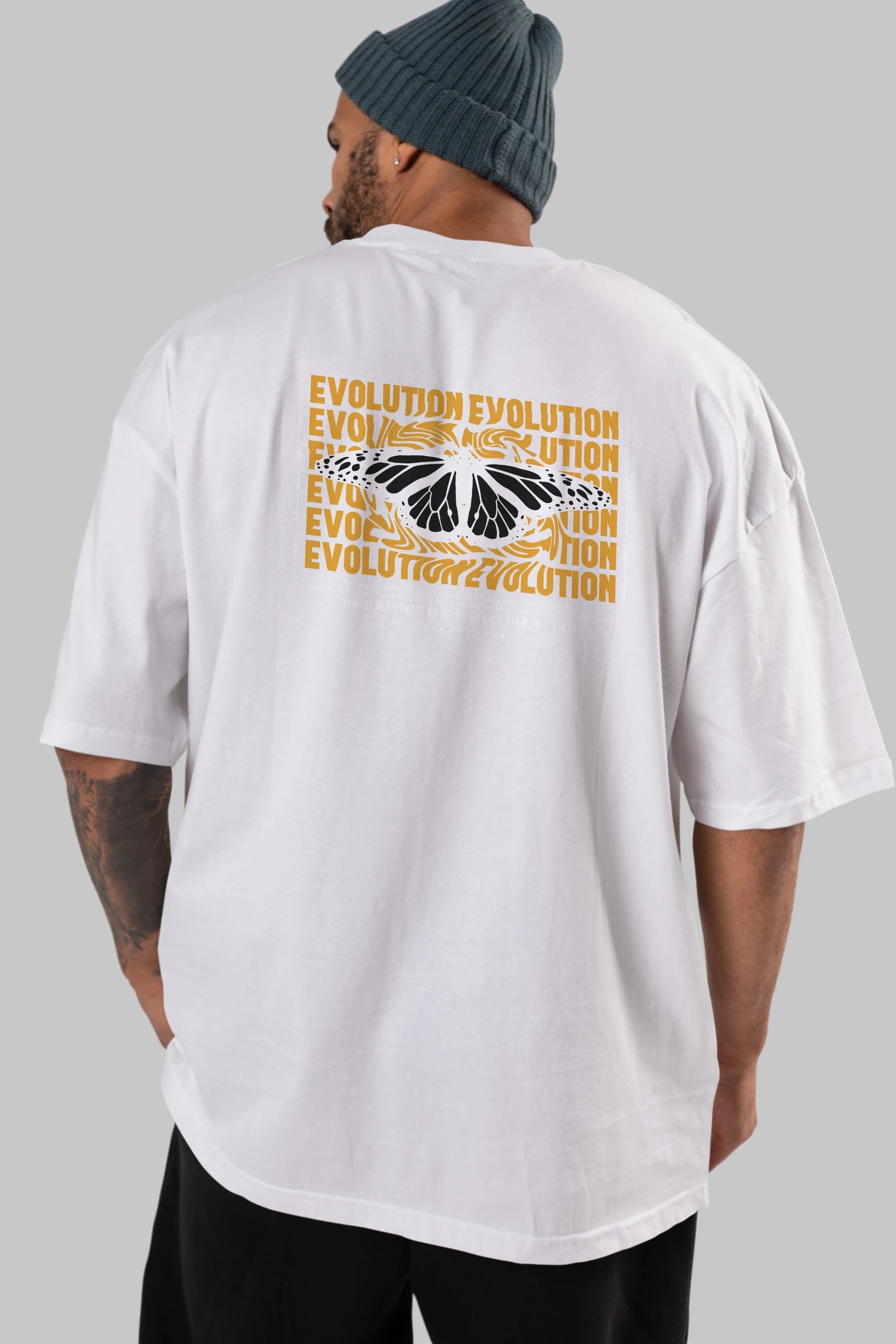 Evolution Urban Style Arka Baskılı Oversize t-shirt Erkek Kadın Unisex