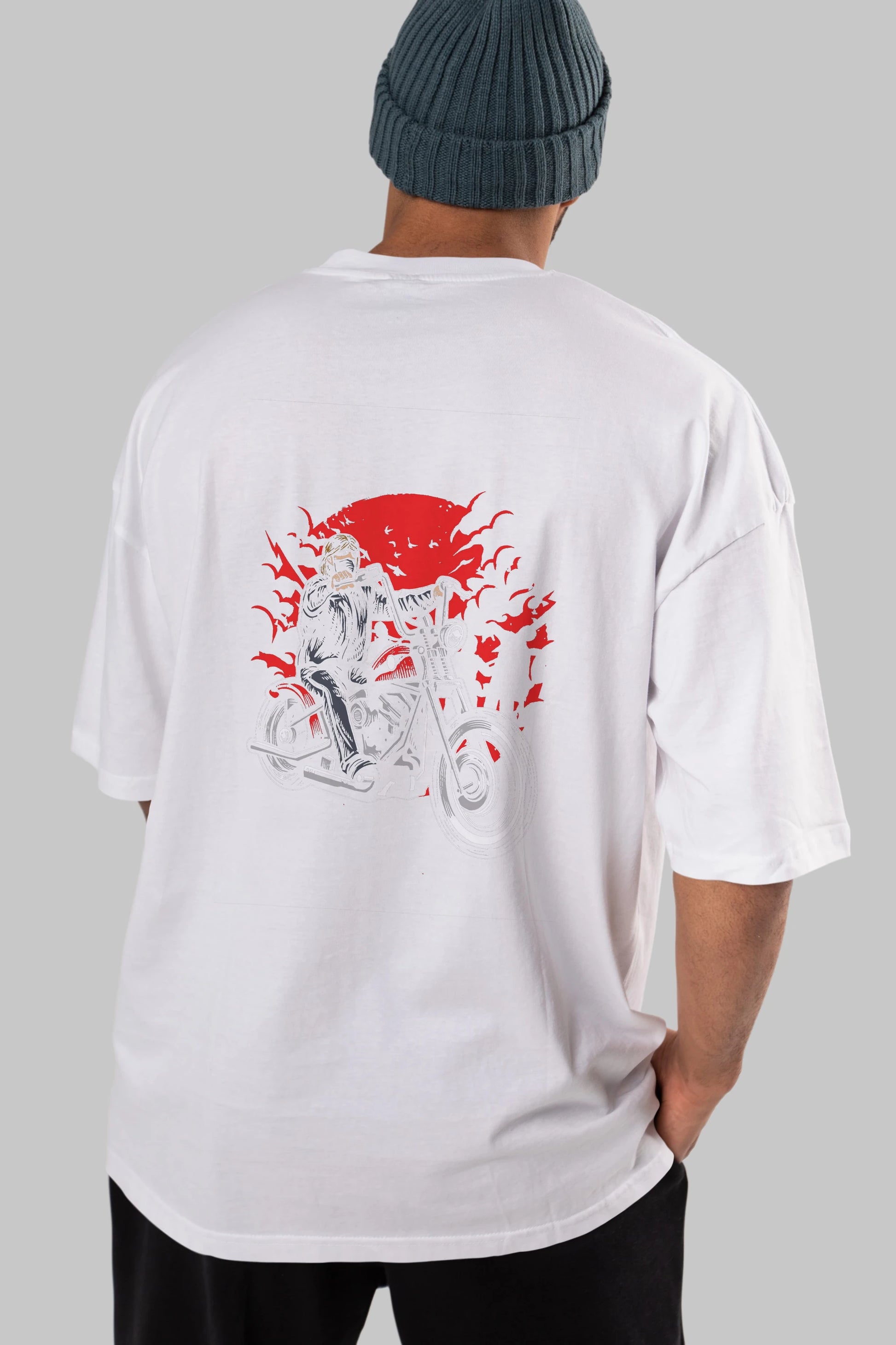 Zombie Slayer Arka Baskılı Oversize t-shirt Erkek Kadın Unisex %100 Pamuk