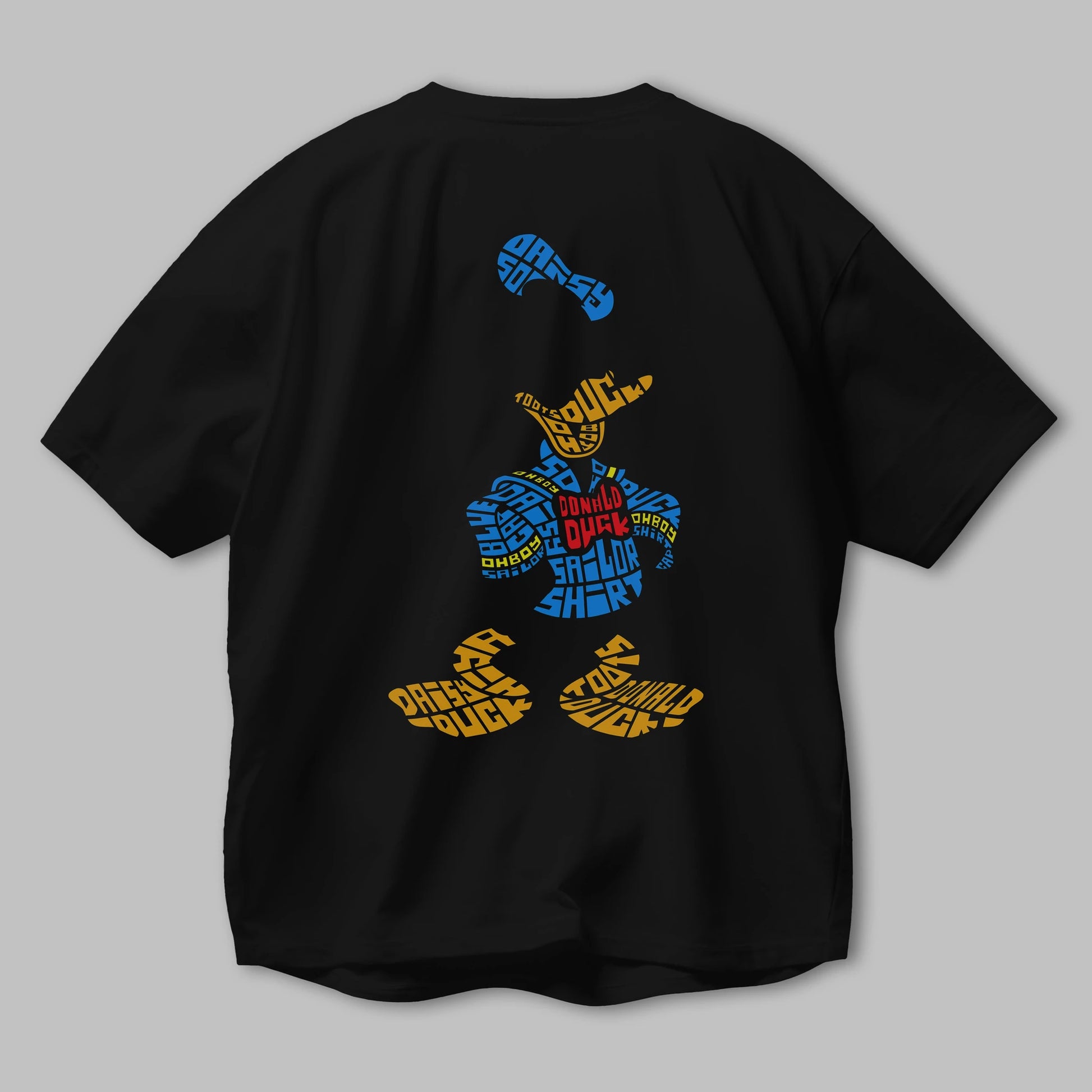 Donald Arka Baskılı Oversize t-shirt %100 pamuk Erkek Kadın Unisex