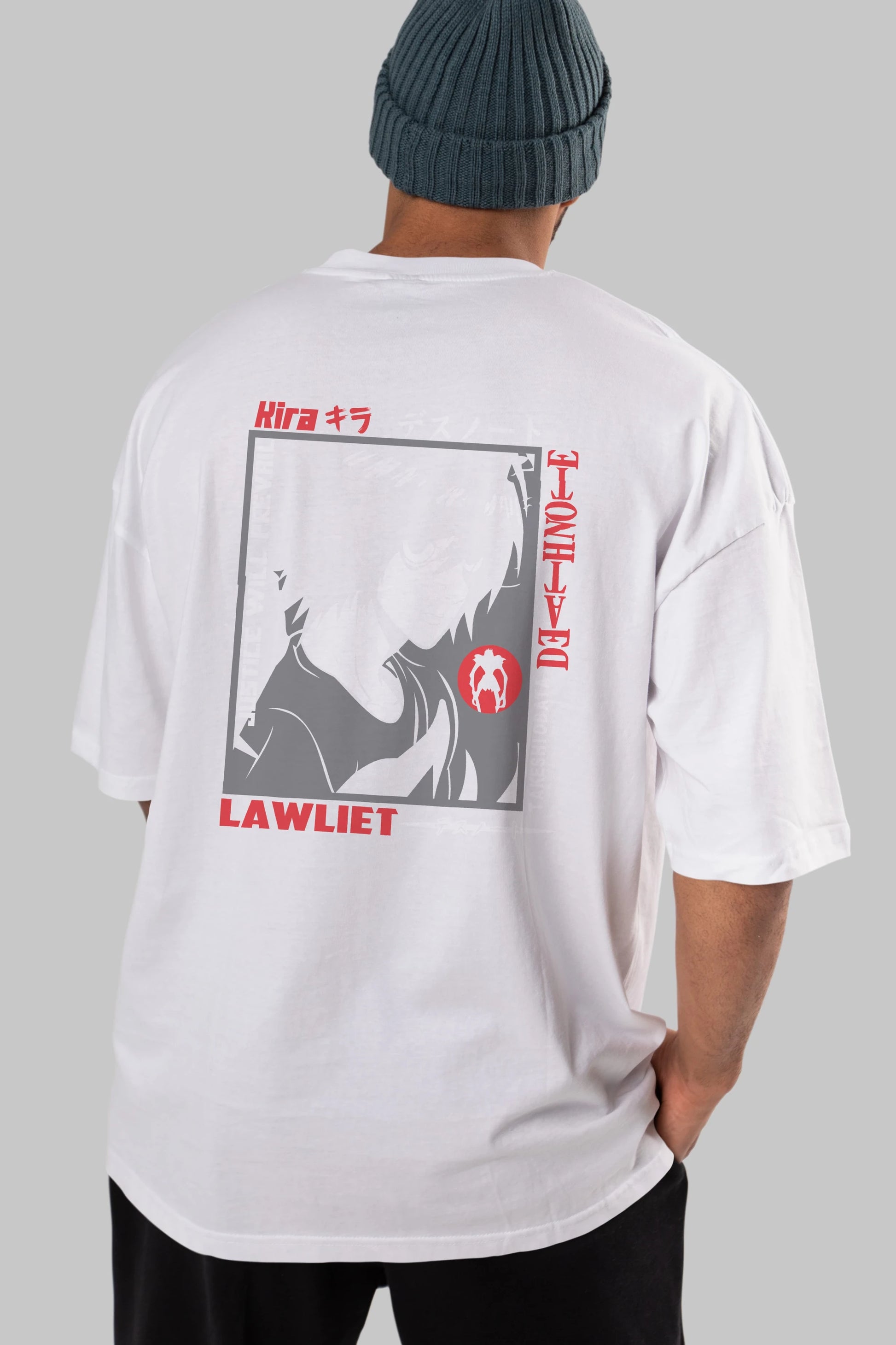 DEATH NOTE Anime Arka Baskılı Oversize t-shirt Erkek Kadın Unisex
