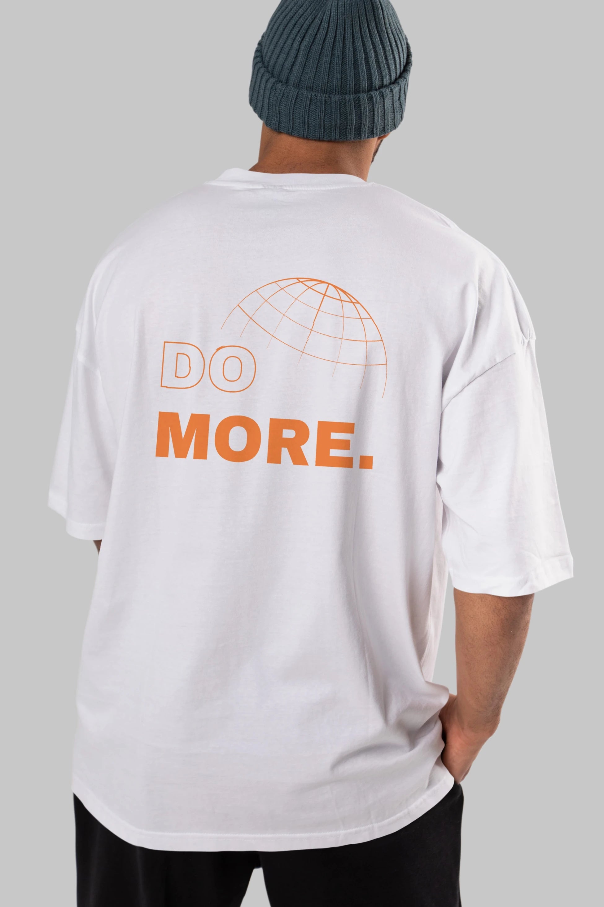 Do More Yazılı Arka Baskılı Oversize t-shirt Erkek Kadın Unisex