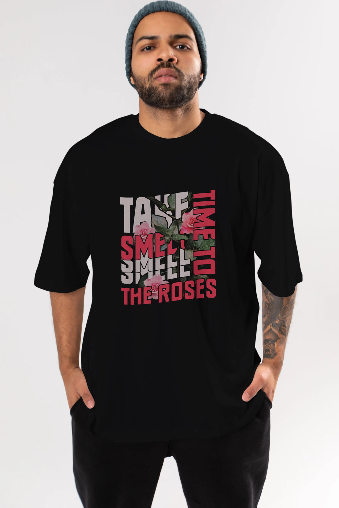 Take time to smell the roses Ön Baskılı Oversize t-shirt Erkek Kadın Unisex