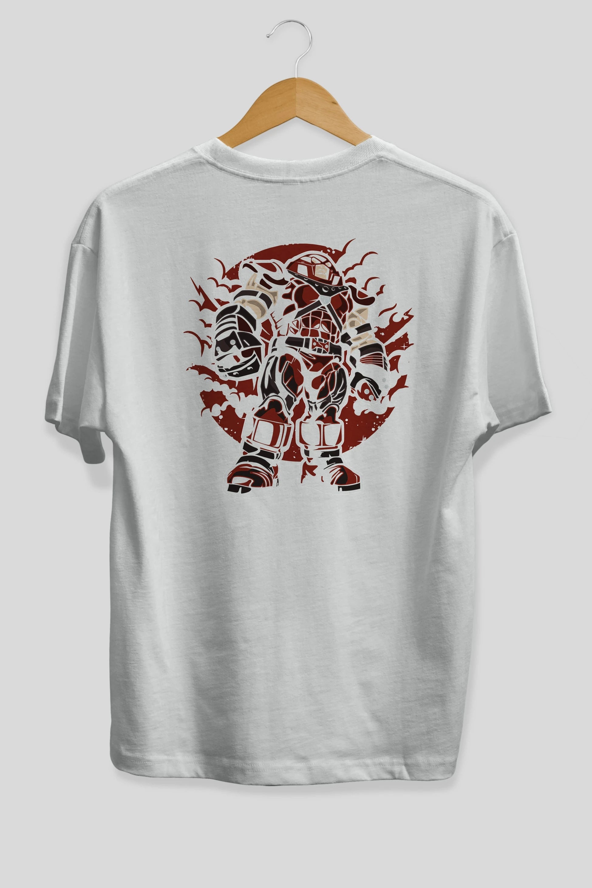 JUGERNAUT Arka Baskılı Oversize t-shirt Erkek Kadın Unisex %100 Pamuk