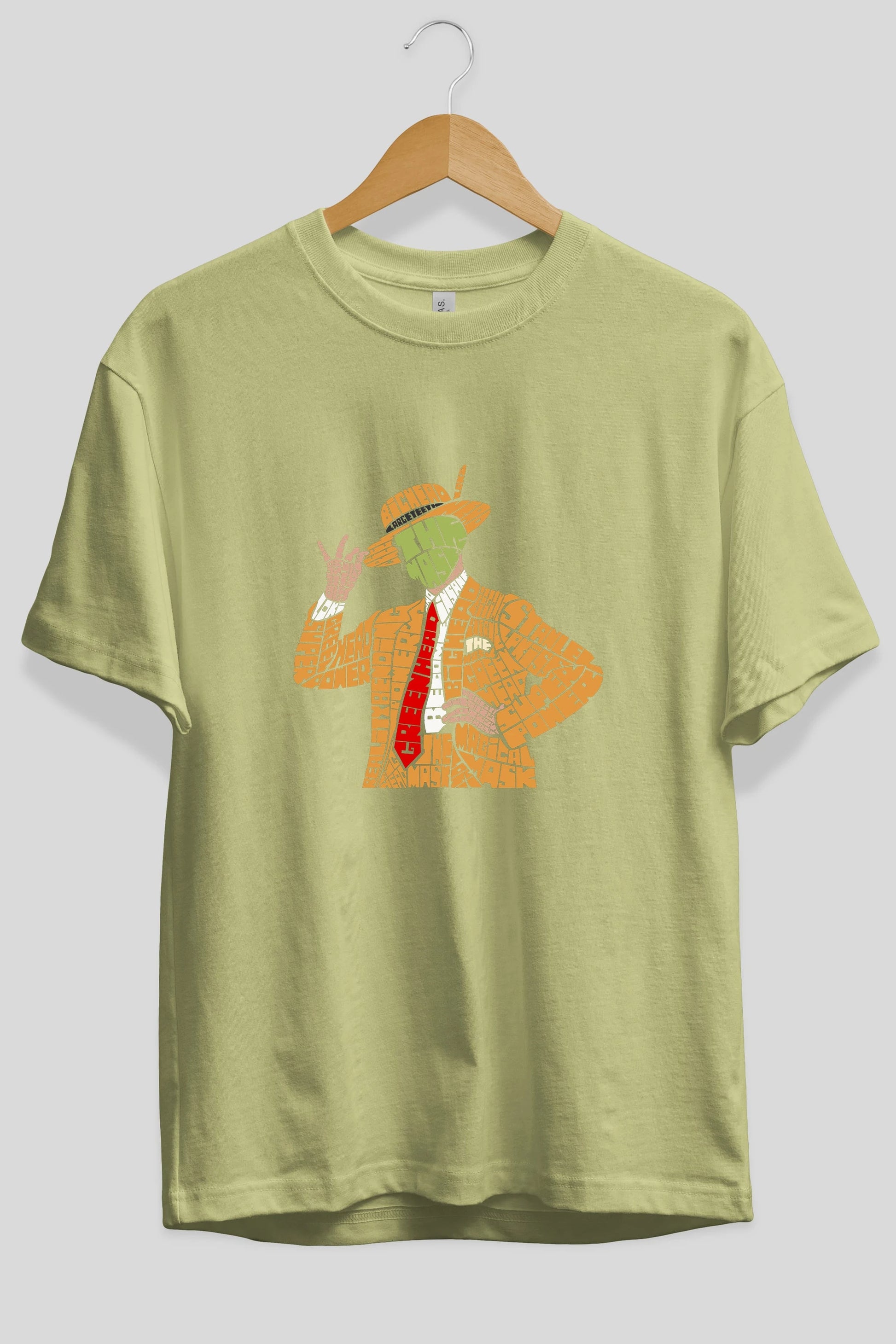 The Mask Ön Baskılı Oversize t-shirt %100 pamuk Erkek Kadın Unisex