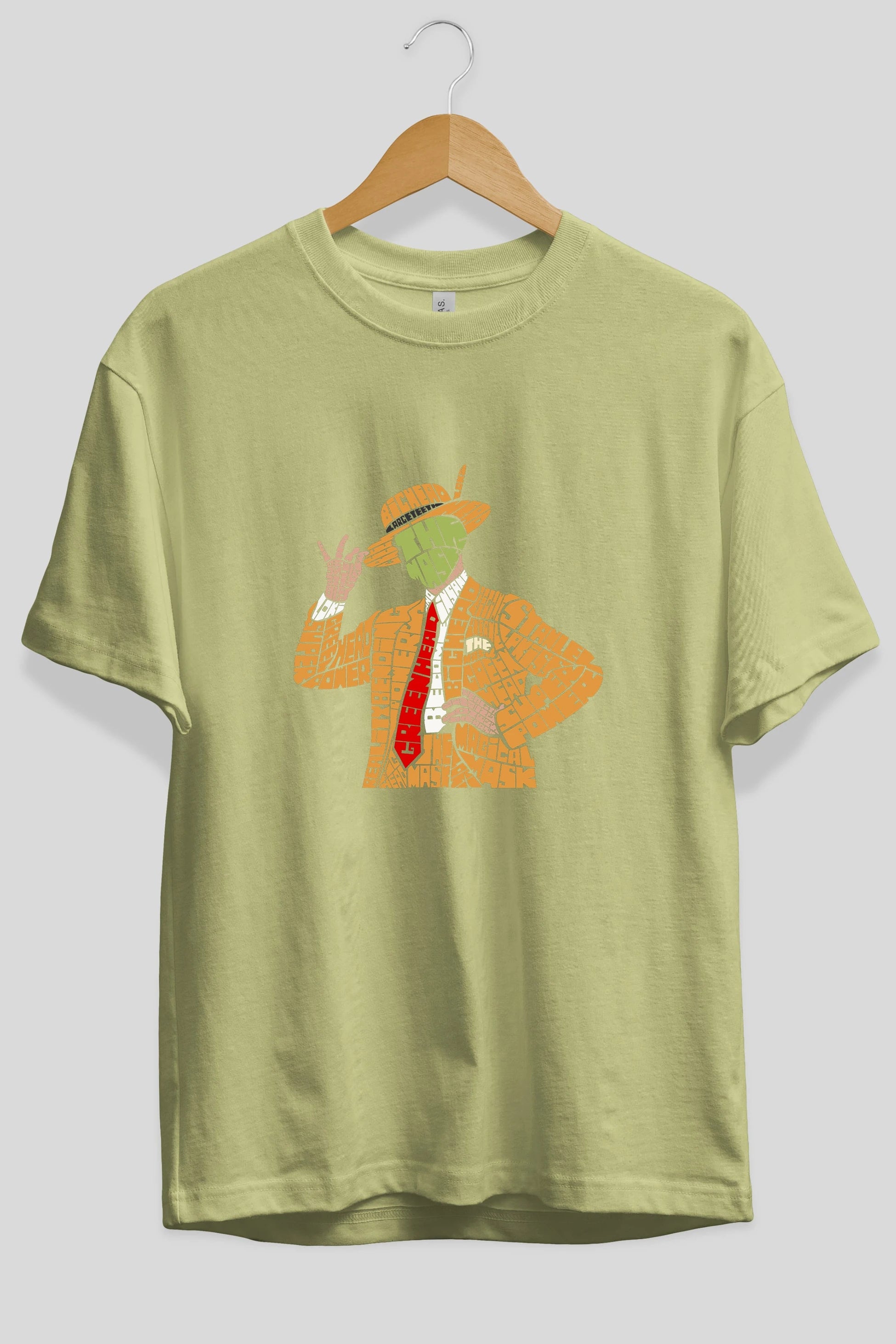 The Mask Ön Baskılı Oversize t-shirt %100 pamuk Erkek Kadın Unisex