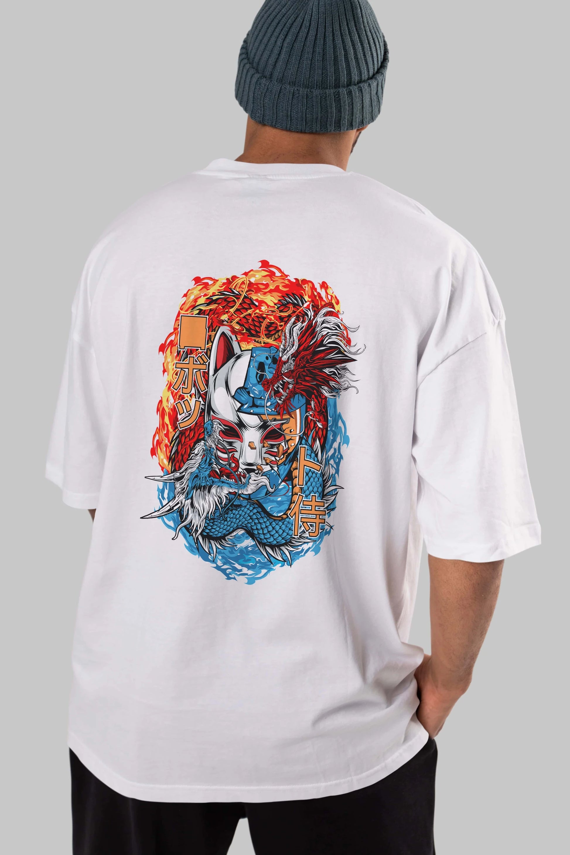 ONE PIECE (7) Anime Arka Baskılı Oversize t-shirt Erkek Kadın Unisex