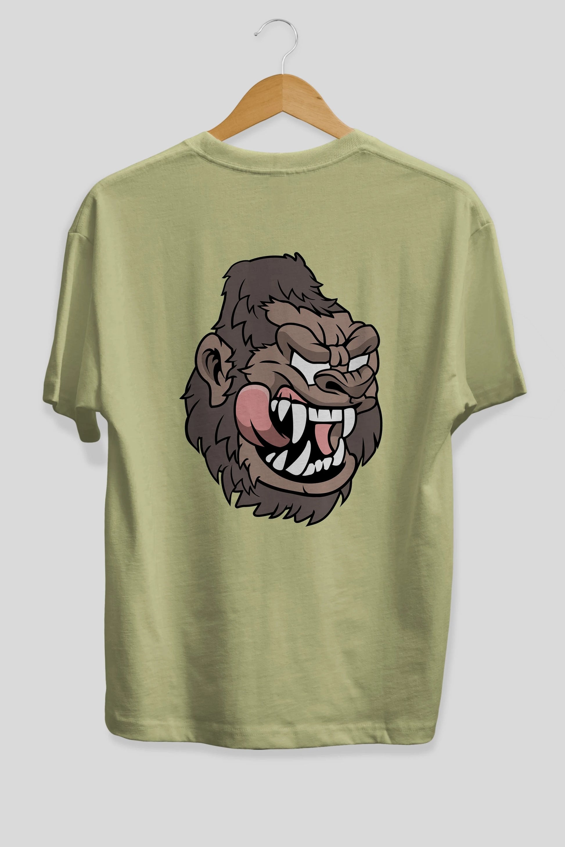 Big Gorilla Arka Baskılı Oversize t-shirt Erkek Kadın Unisex %100 Pamuk tişort