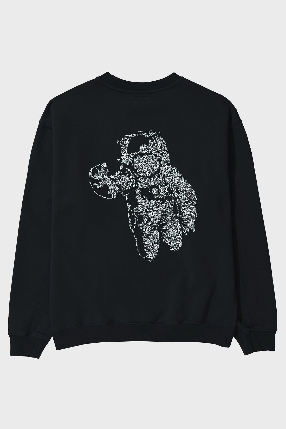 Flying Astronaut Arka Baskılı Oversize Sweatshirt Erkek Kadın Unisex