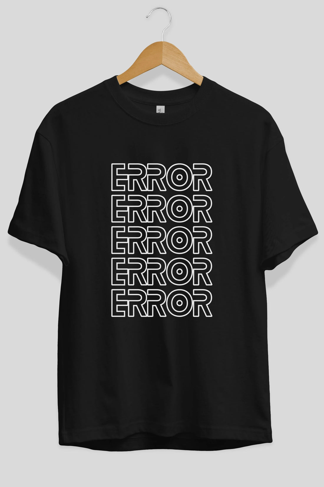 Error Yazılı Ön Baskılı Oversize t-shirt Erkek Kadın Unisex