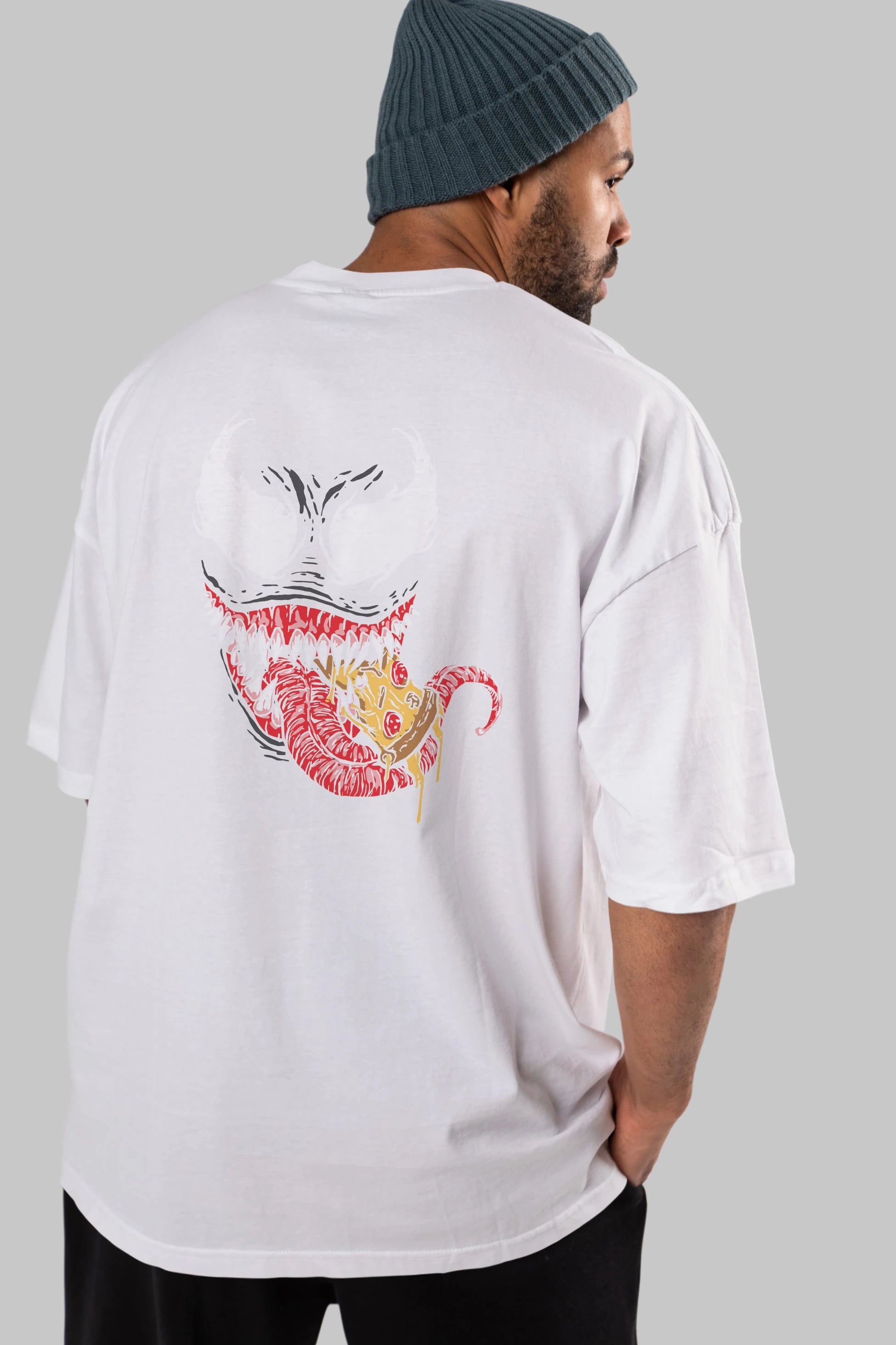 Venom (1) Arka Baskılı Oversize t-shirt Erkek Kadın Unisex %100 Pamuk Bisiklet Yaka tişort
