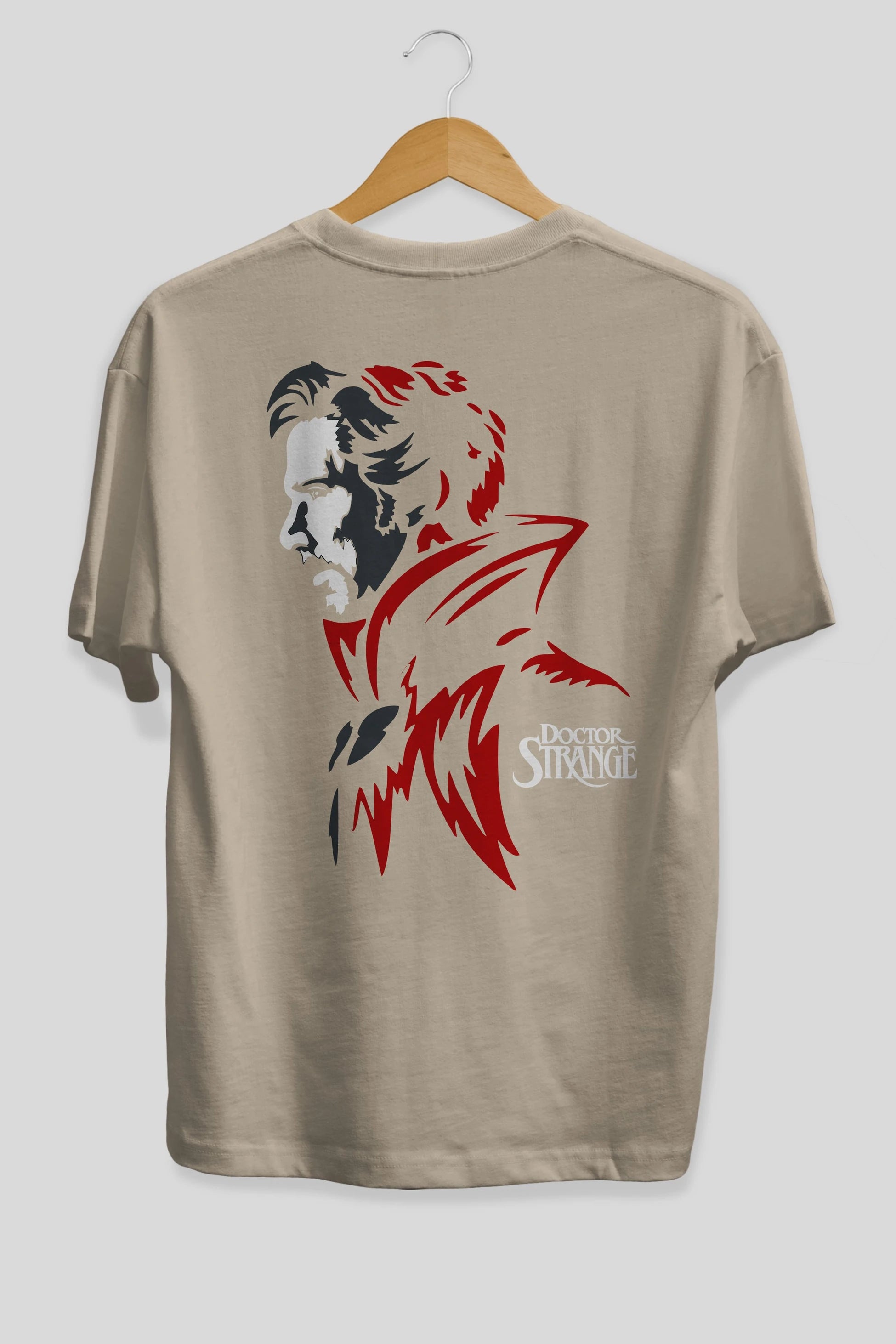 Doctor Strange (2) Arka Baskılı Oversize t-shirt Erkek Kadın Unisex %100 Pamuk Bisiklet Yaka tişort
