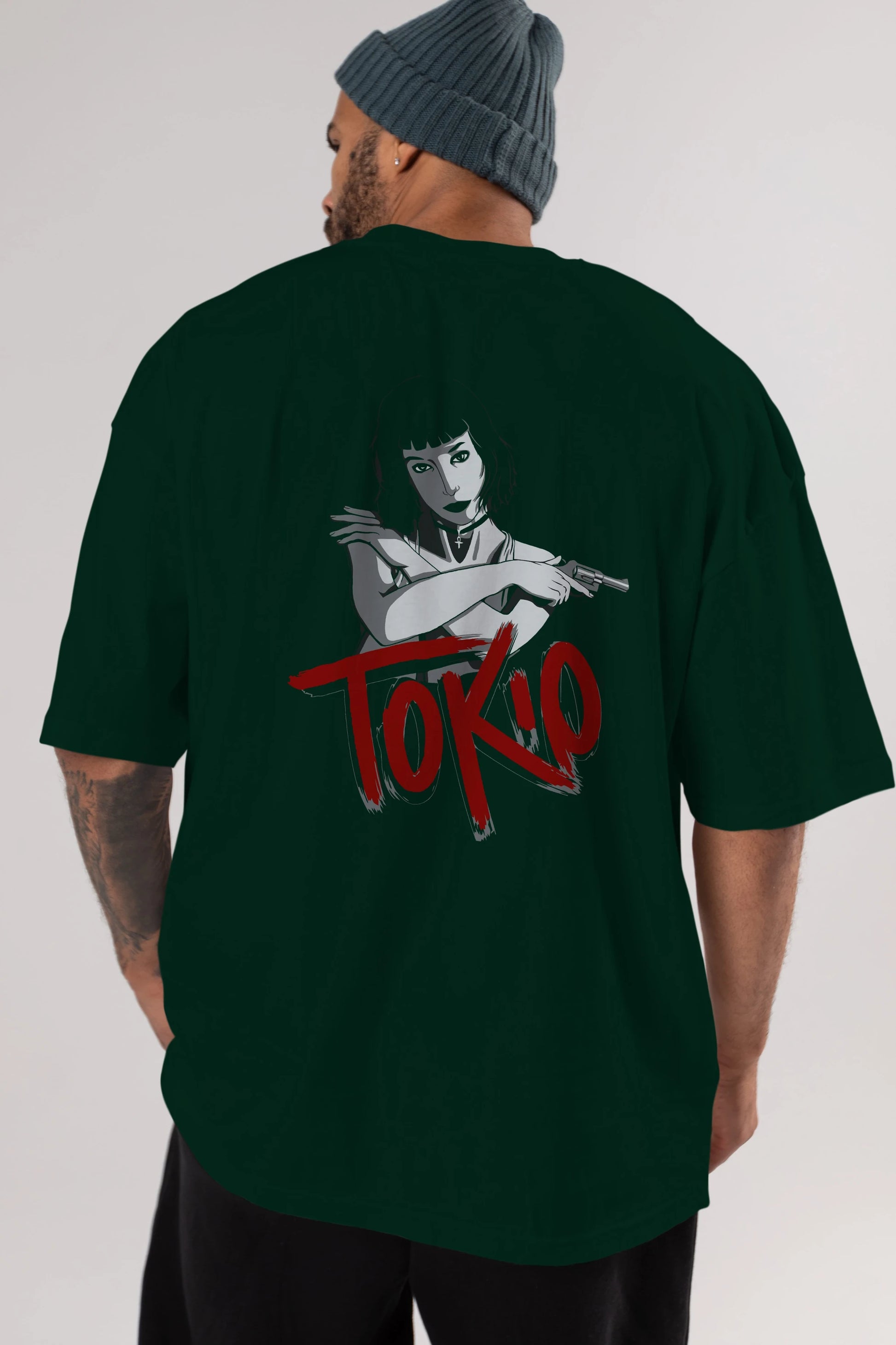 La Casa De Papel (10) Arka Baskılı Oversize t-shirt Erkek Kadın Unisex %100 Pamuk Bisiklet Yaka tişort