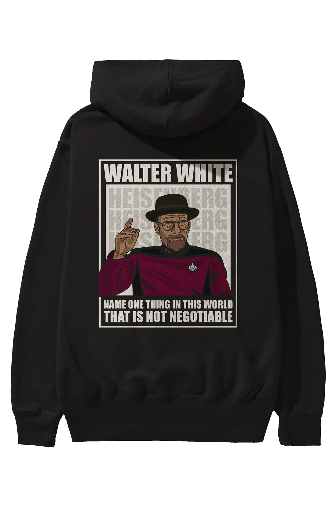 Captain Pixard Heisenberg Arka Baskılı Hoodie Oversize Kapüşonlu Sweatshirt Erkek Kadın Unisex