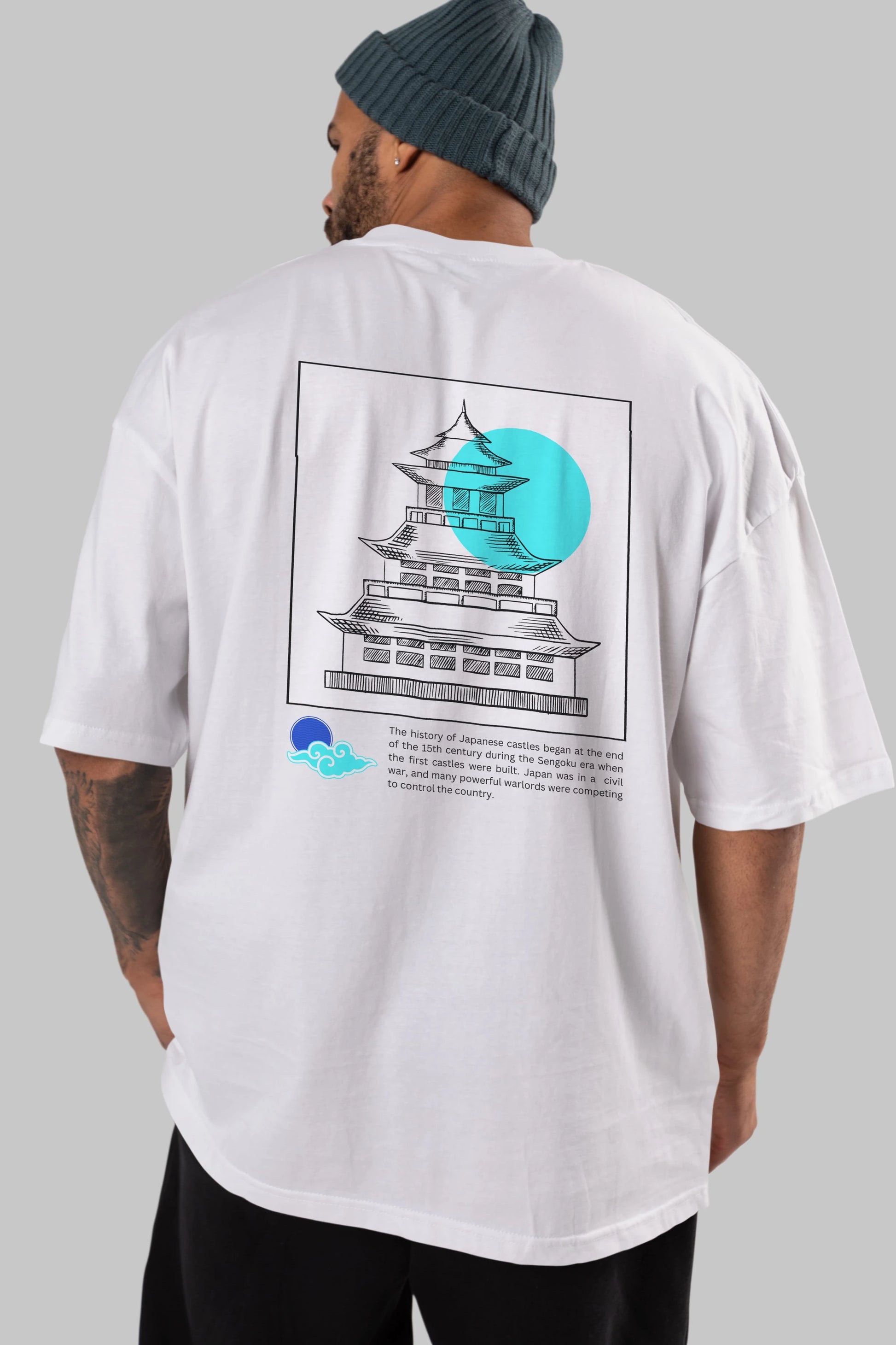 Japan Streetwear Arka Baskılı Oversize t-shirt Erkek Kadın Unisex
