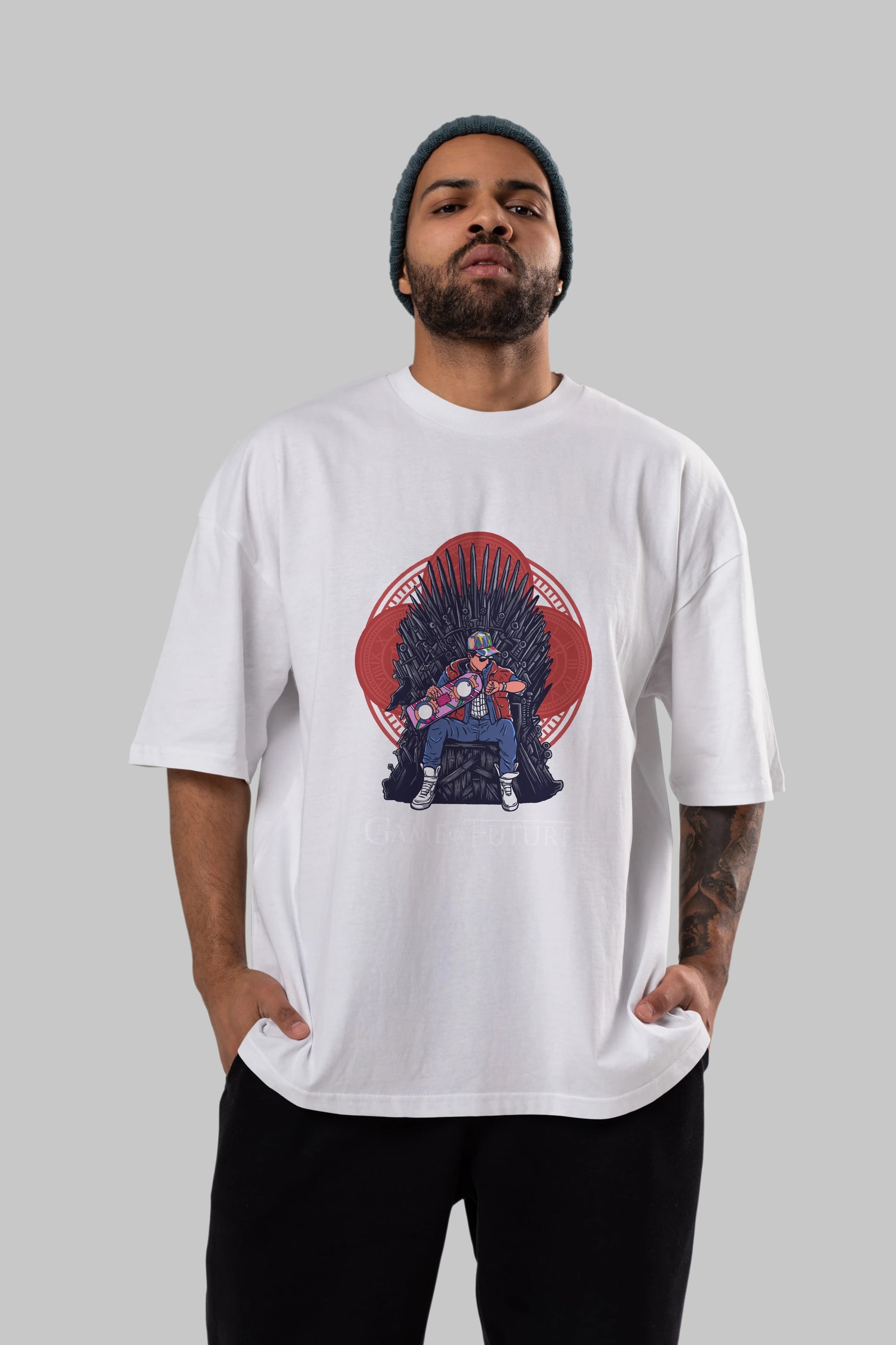 Game Of Future Ön Baskılı Oversize t-shirt Erkek Kadın Unisex %100 Pamuk tişort