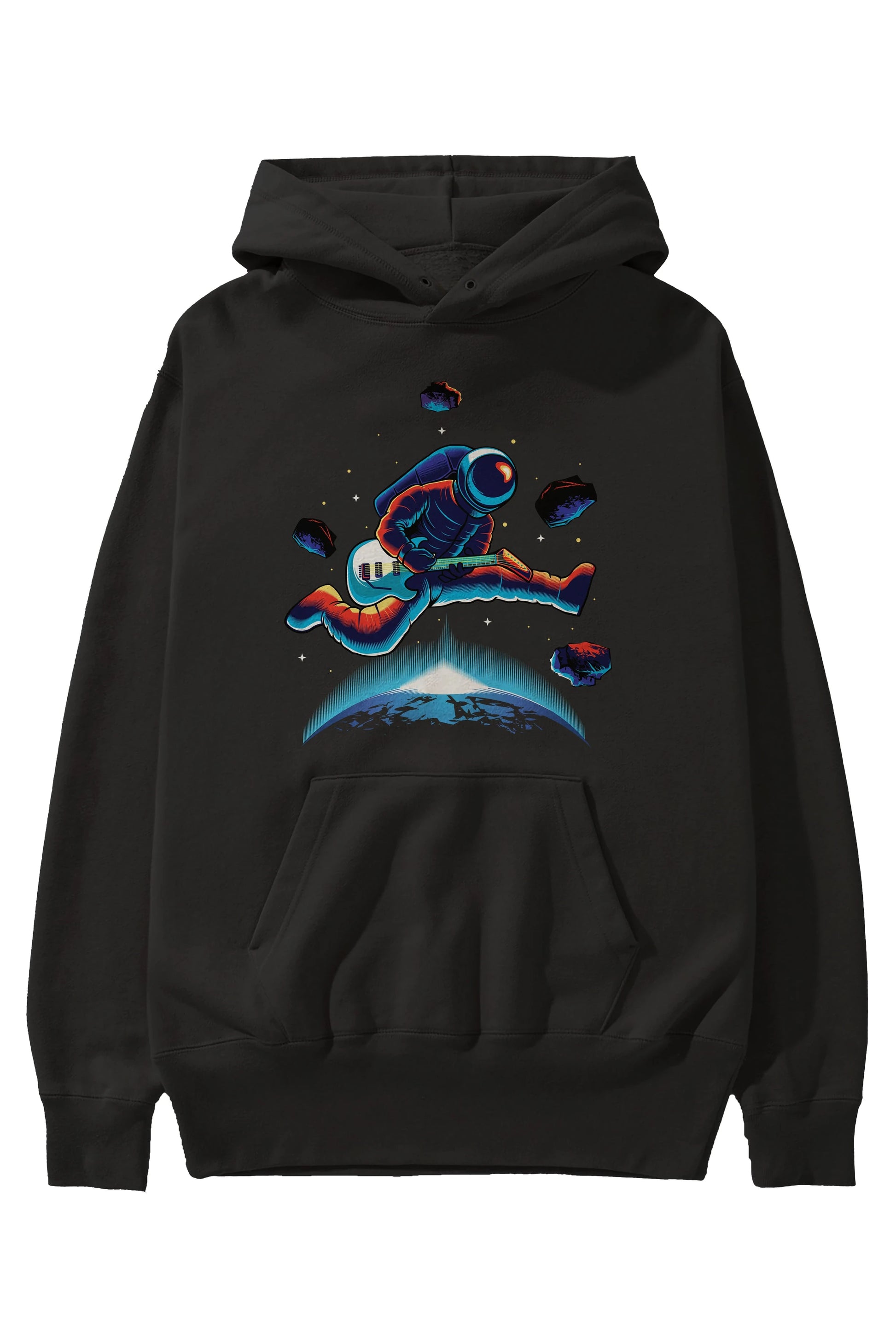 Astroguitar Ön Baskılı Hoodie Oversize Kapüşonlu Sweatshirt Erkek Kadın Unisex