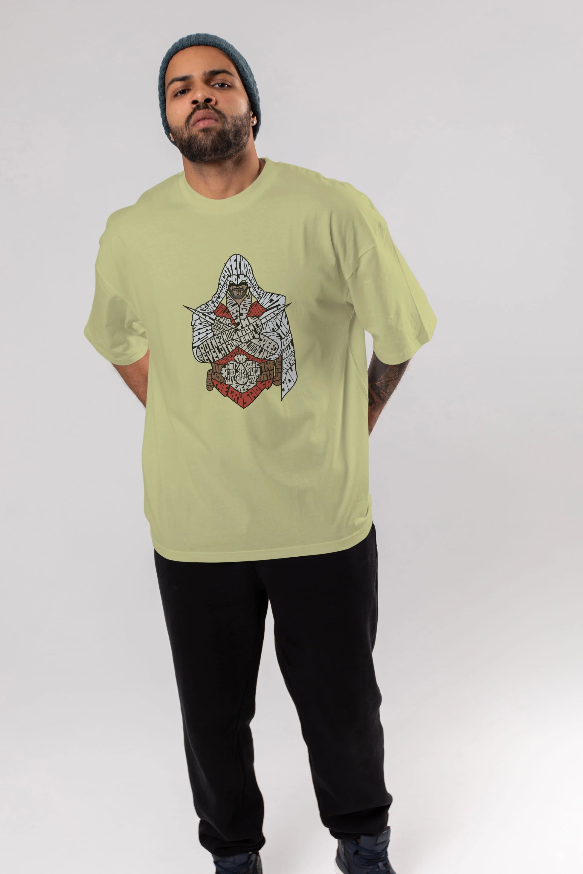 Assassins Ön Baskılı Oversize t-shirt %100 pamuk Erkek Kadın Unisex