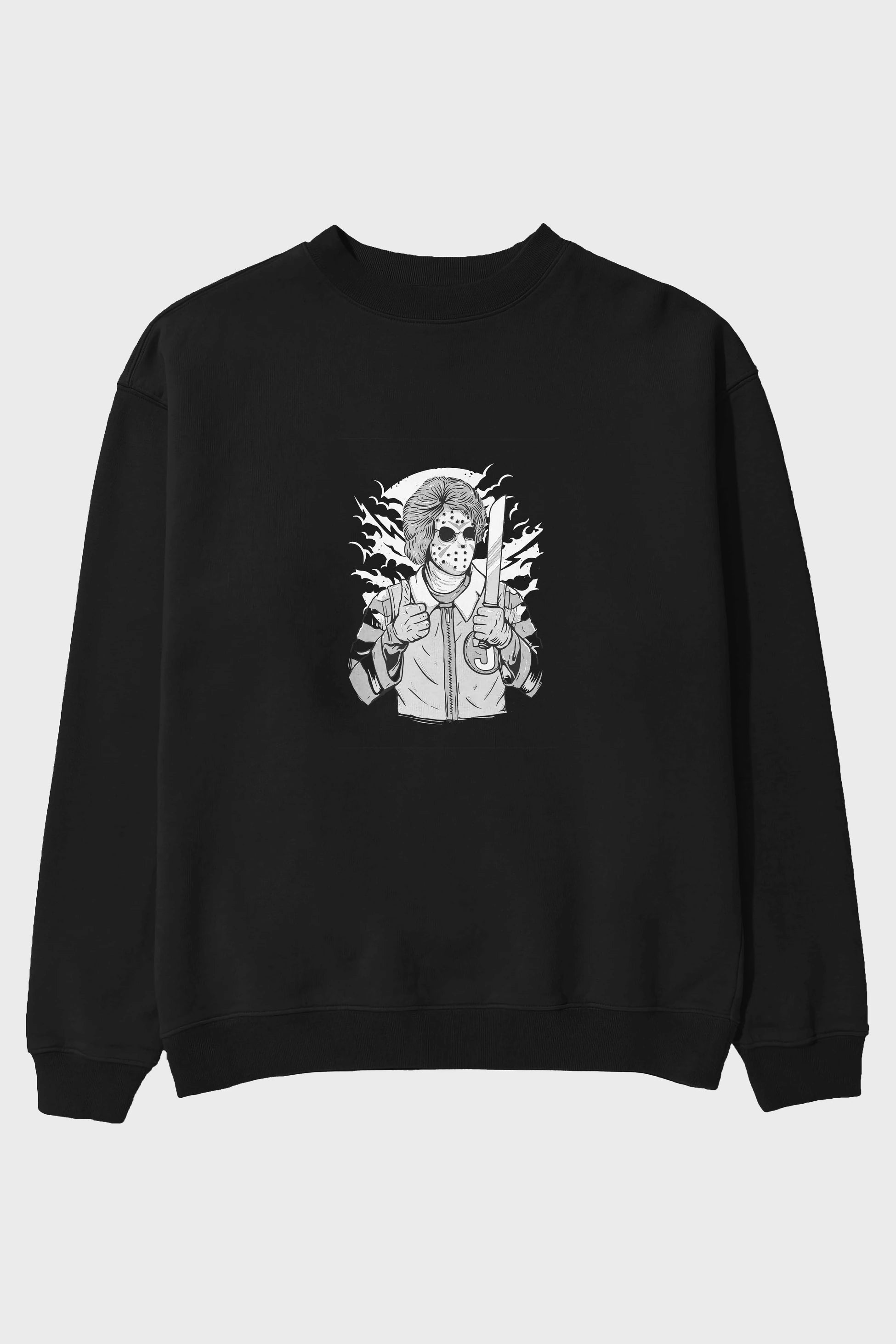 Clown Killer Ön Baskılı Oversize Sweatshirt Erkek Kadın Unisex