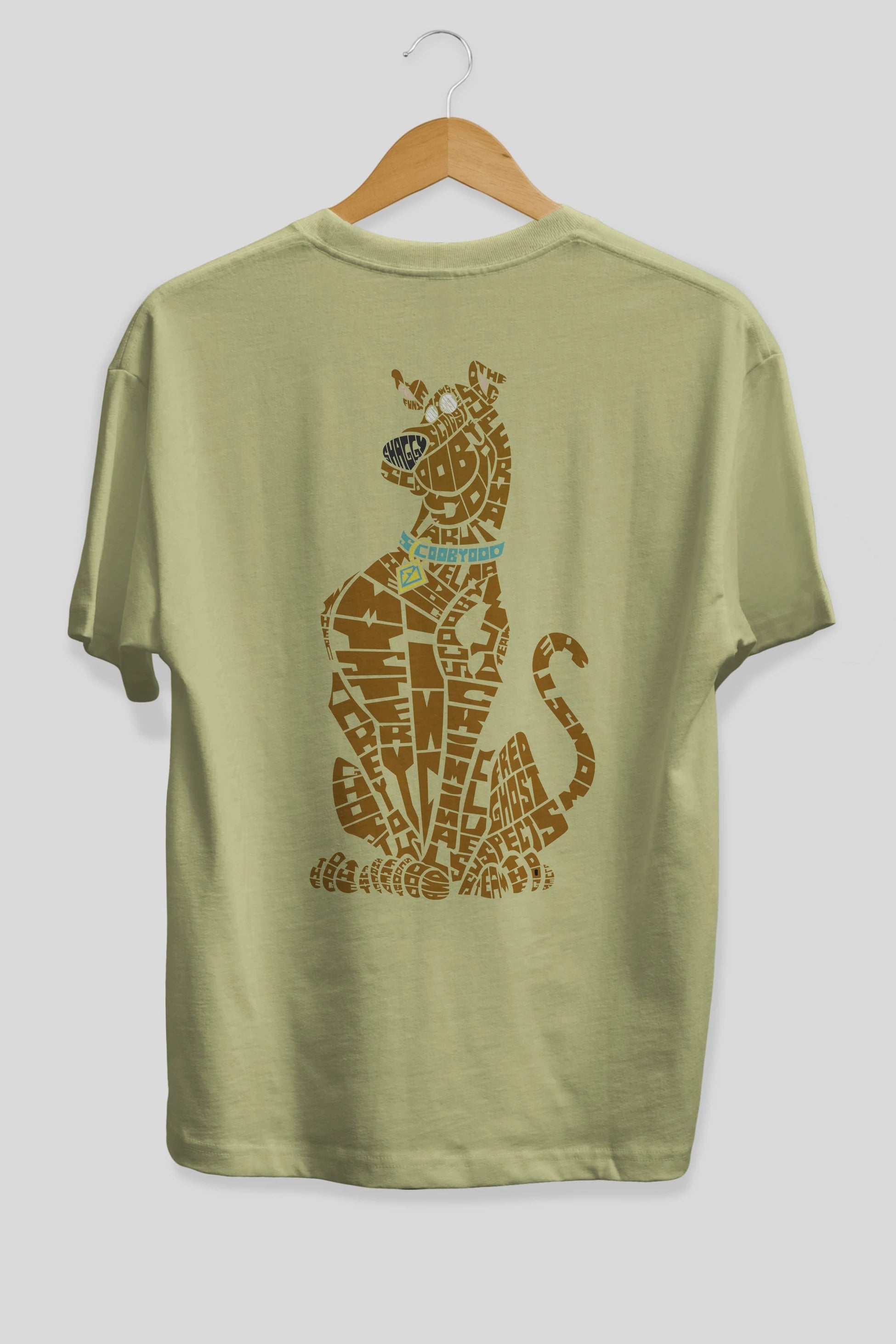 Scooby Doo Arka Baskılı Oversize t-shirt %100 pamuk Erkek Kadın Unisex