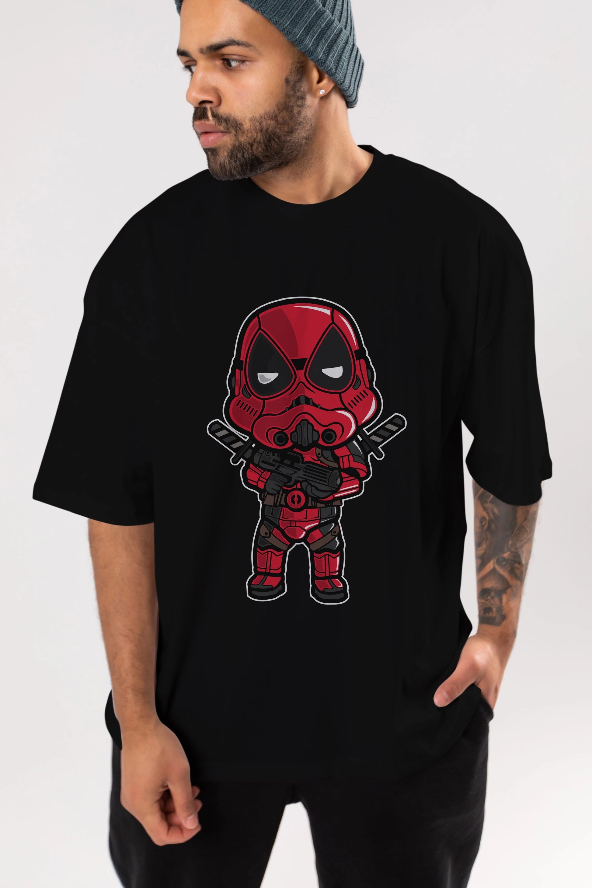 Deadpool (22) Ön Baskılı Oversize t-shirt Erkek Kadın Unisex %100 Pamuk Bisiklet Yaka tişort