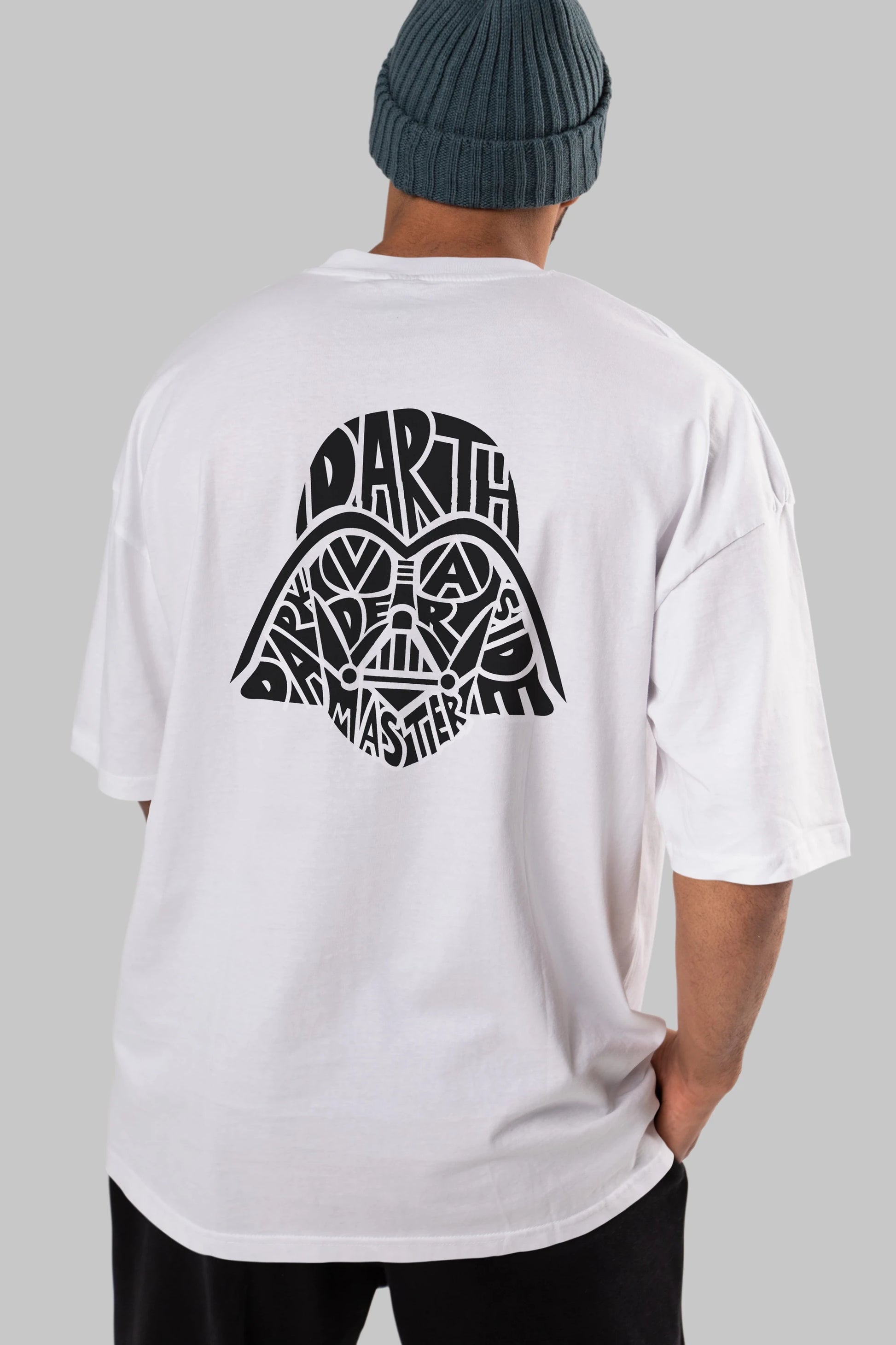 Darth Vader Arka Baskılı Oversize t-shirt %100 pamuk Erkek Kadın Unisex