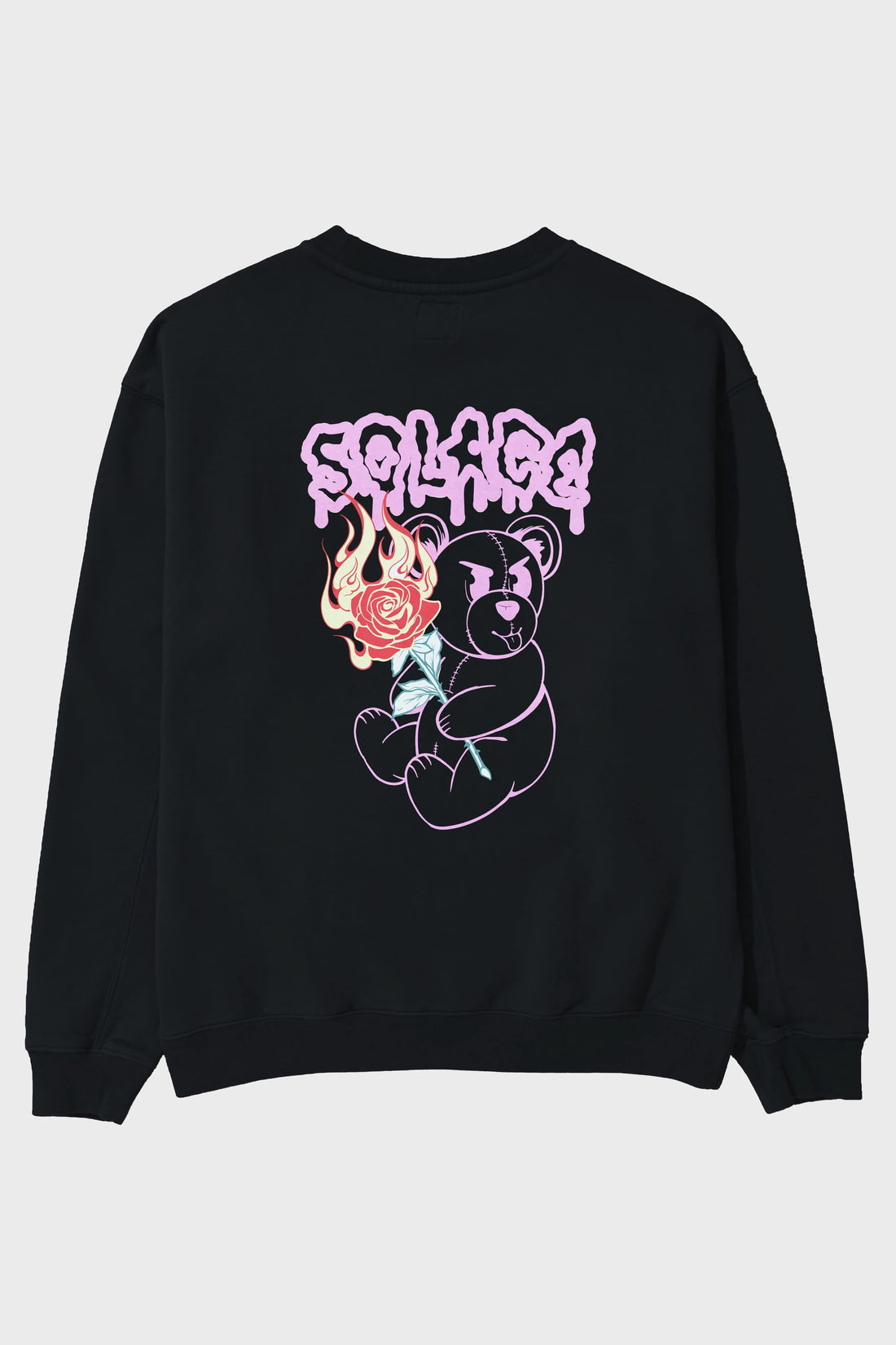 Solage Bear Arka Baskılı Oversize Sweatshirt Erkek Kadın Unisex