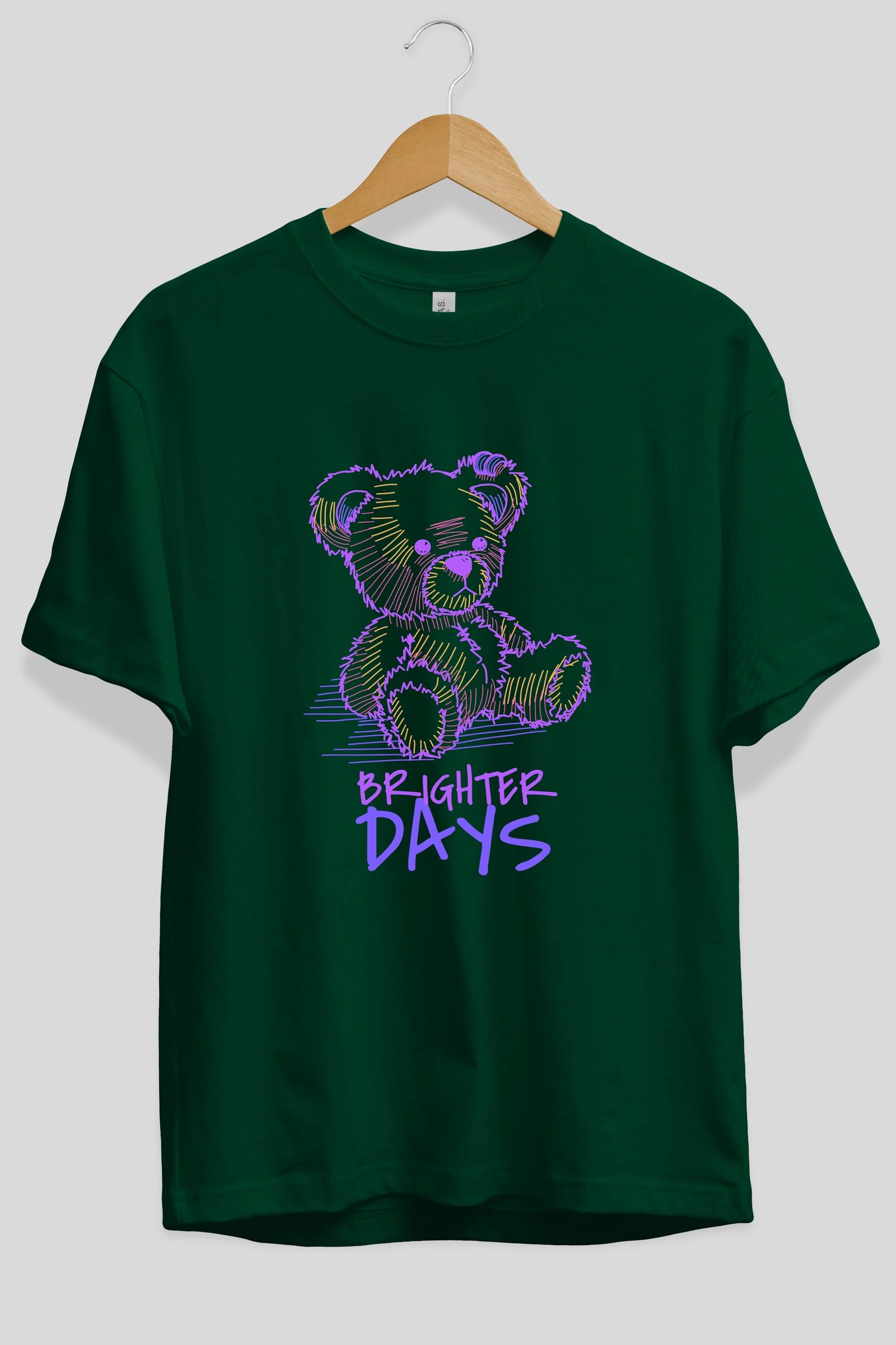 Brighter Days Ön Baskılı Oversize t-shirt Erkek Kadın Unisex