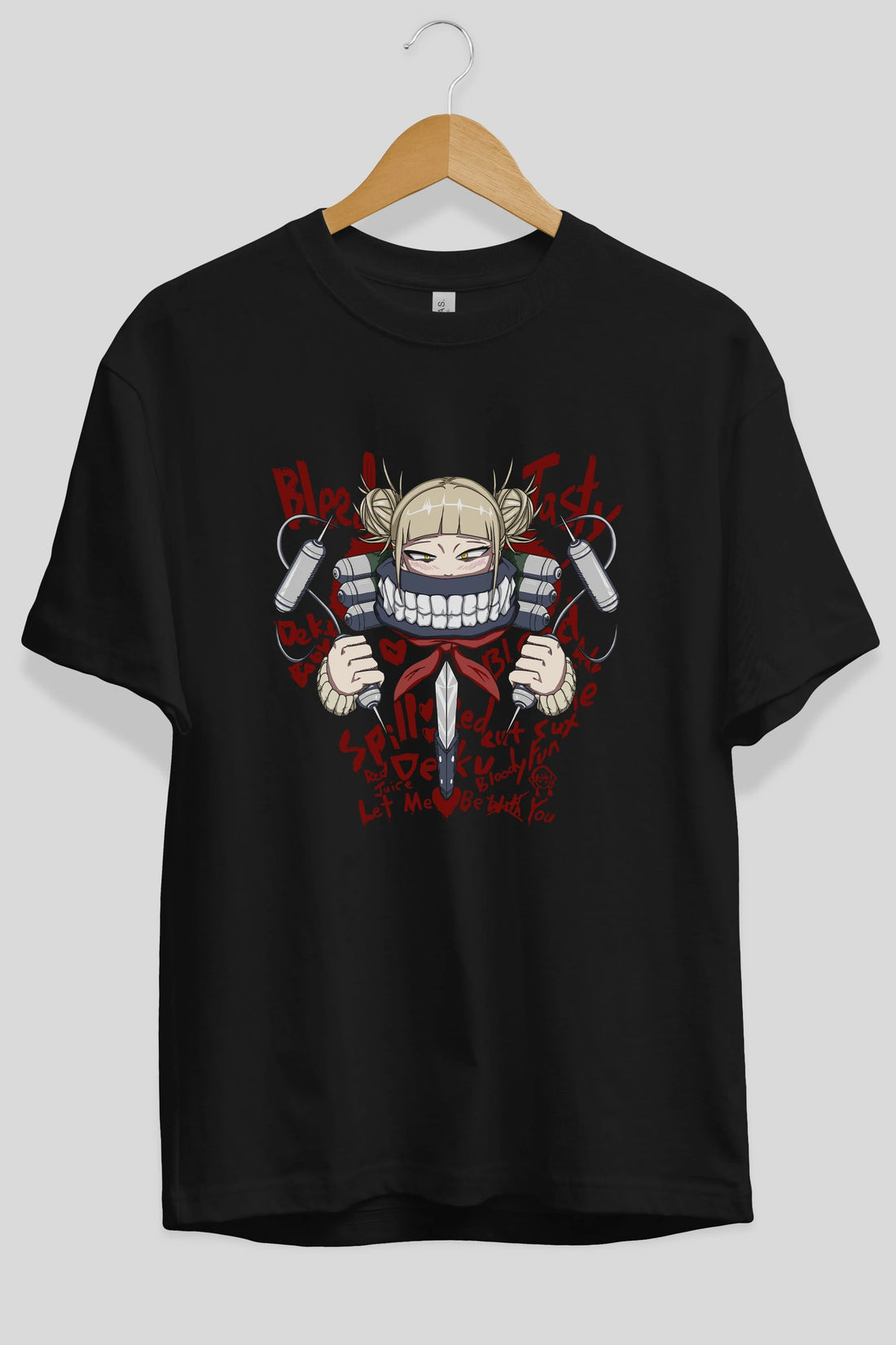 Himiko Toga 1 Anime Ön Baskılı Oversize t-shirt %100 pamuk Erkek Kadın Unisex
