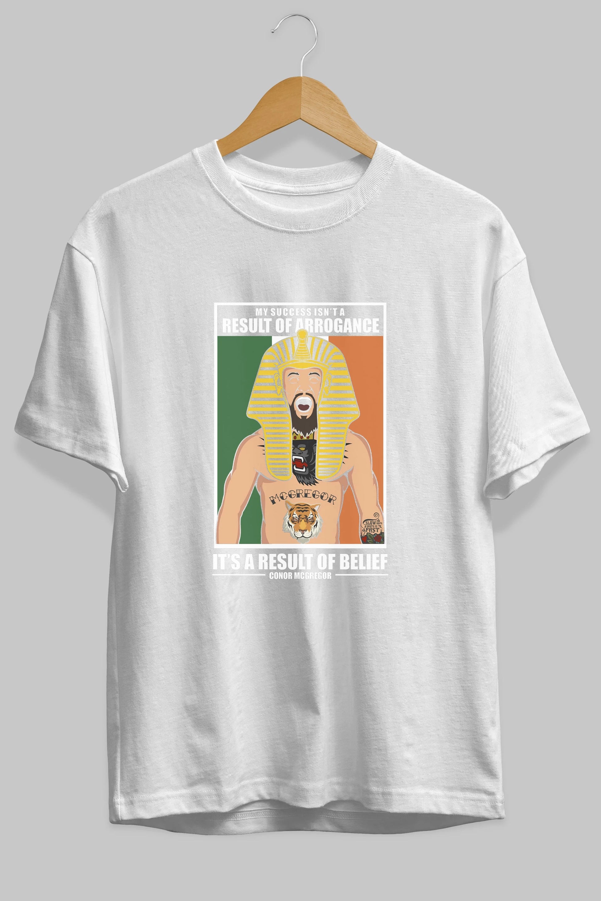 McGregor Pharaoh Ön Baskılı Oversize t-shirt Erkek Kadın Unisex %100 Pamuk tişort