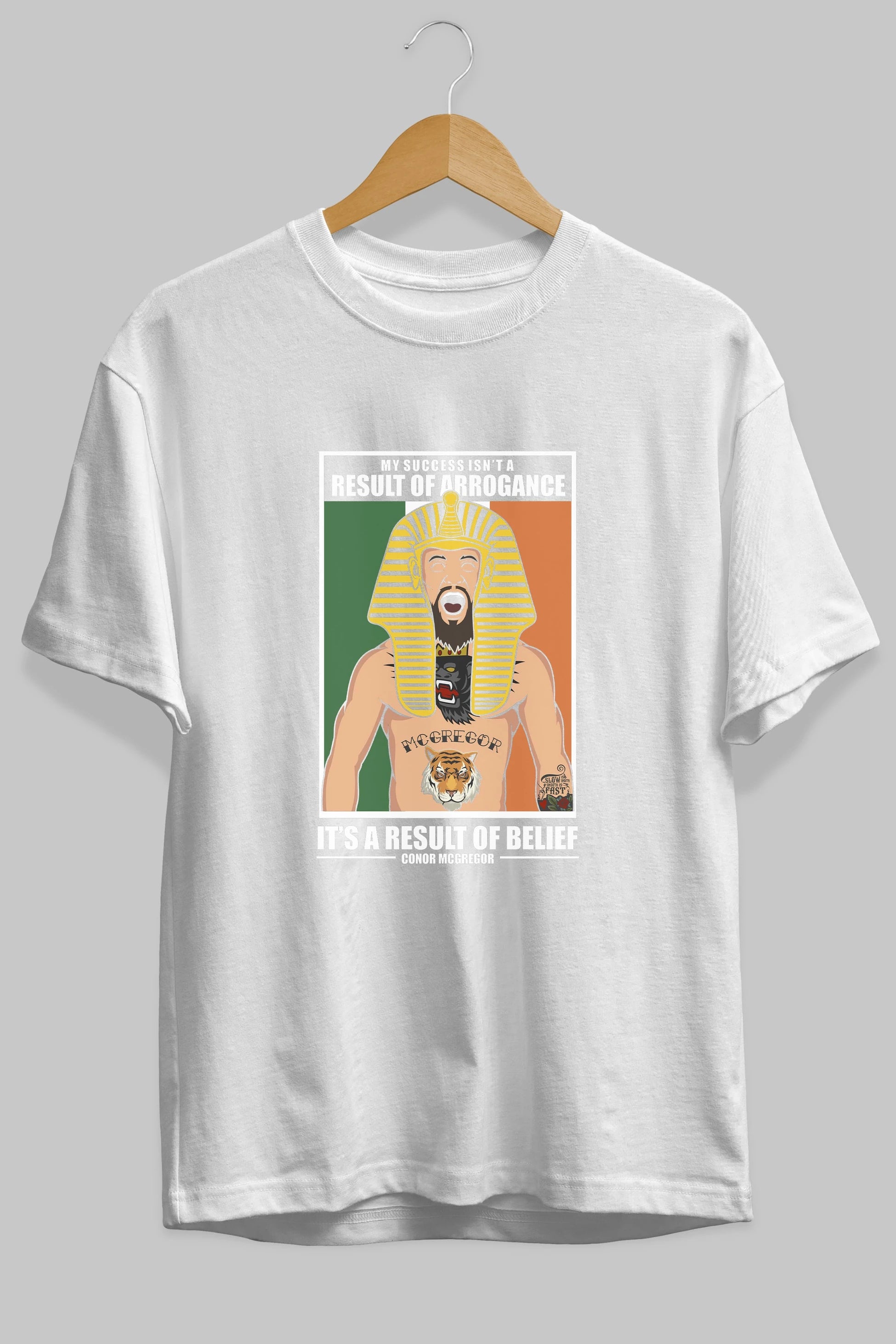 McGregor Pharaoh Ön Baskılı Oversize t-shirt Erkek Kadın Unisex %100 Pamuk tişort