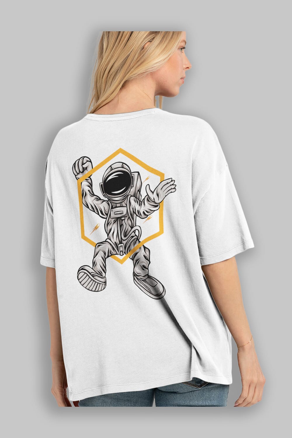 Astrofun Arka Baskılı Oversize t-shirt Erkek Kadın Unisex
