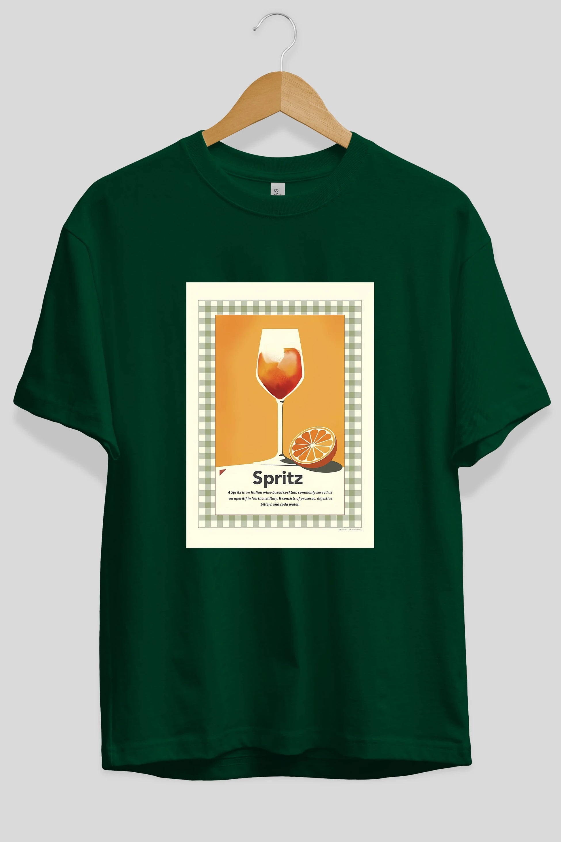 Aperol Spritz 5 Ön Baskılı Oversize t-shirt Erkek Kadın Unisex %100 Pamuk Bisiklet Yaka tişort