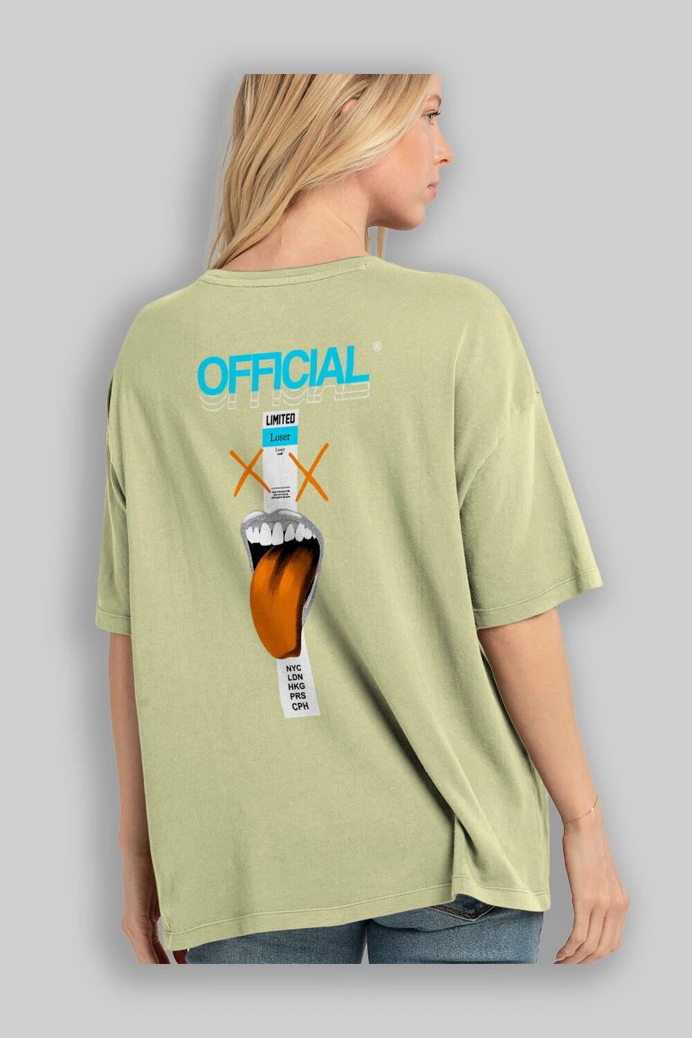 Official Loser Arka Baskılı Oversize t-shirt Erkek Kadın Unisex