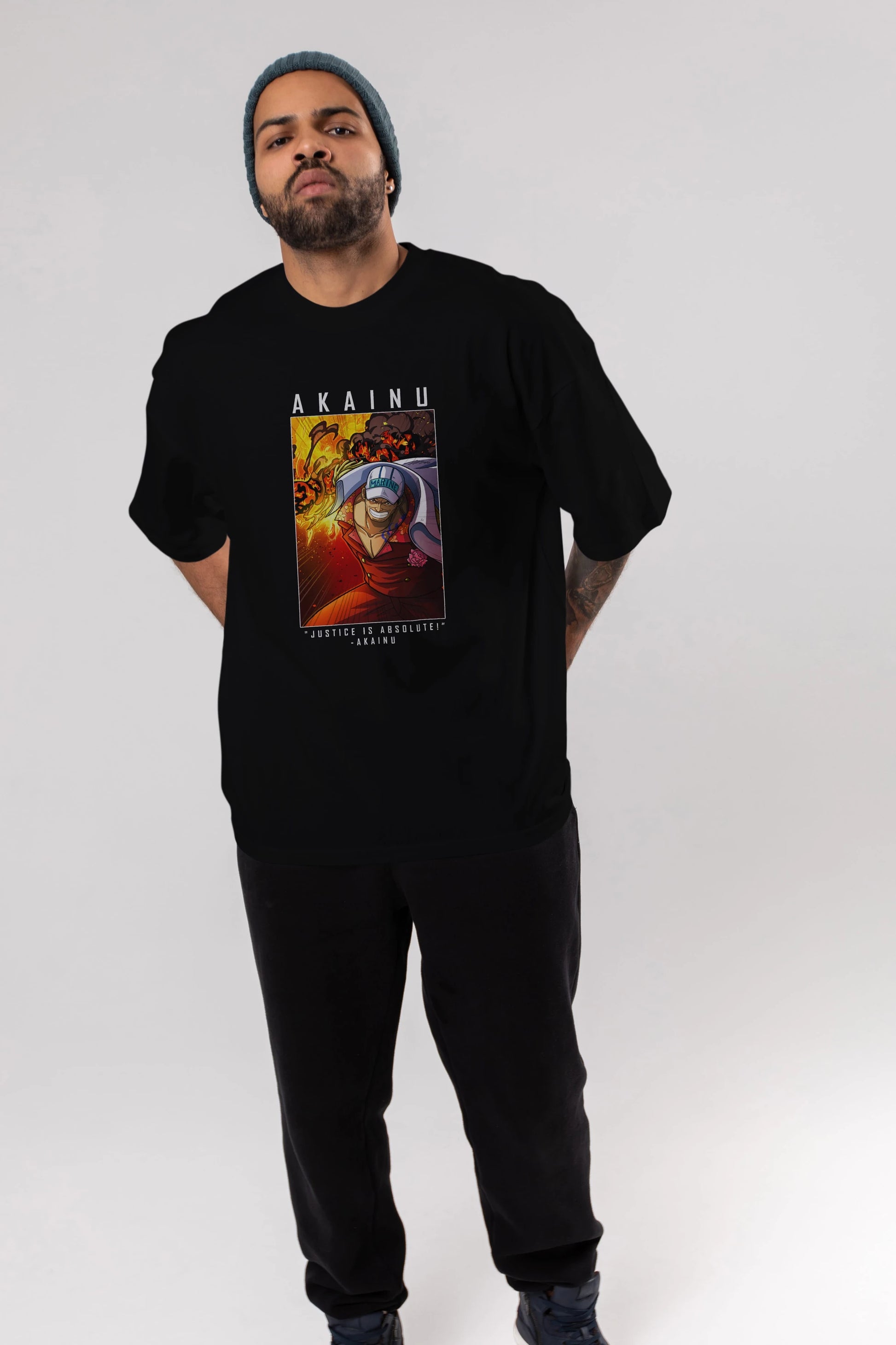 Sakazuki Anime Ön Baskılı Oversize t-shirt Erkek Kadın Unisex