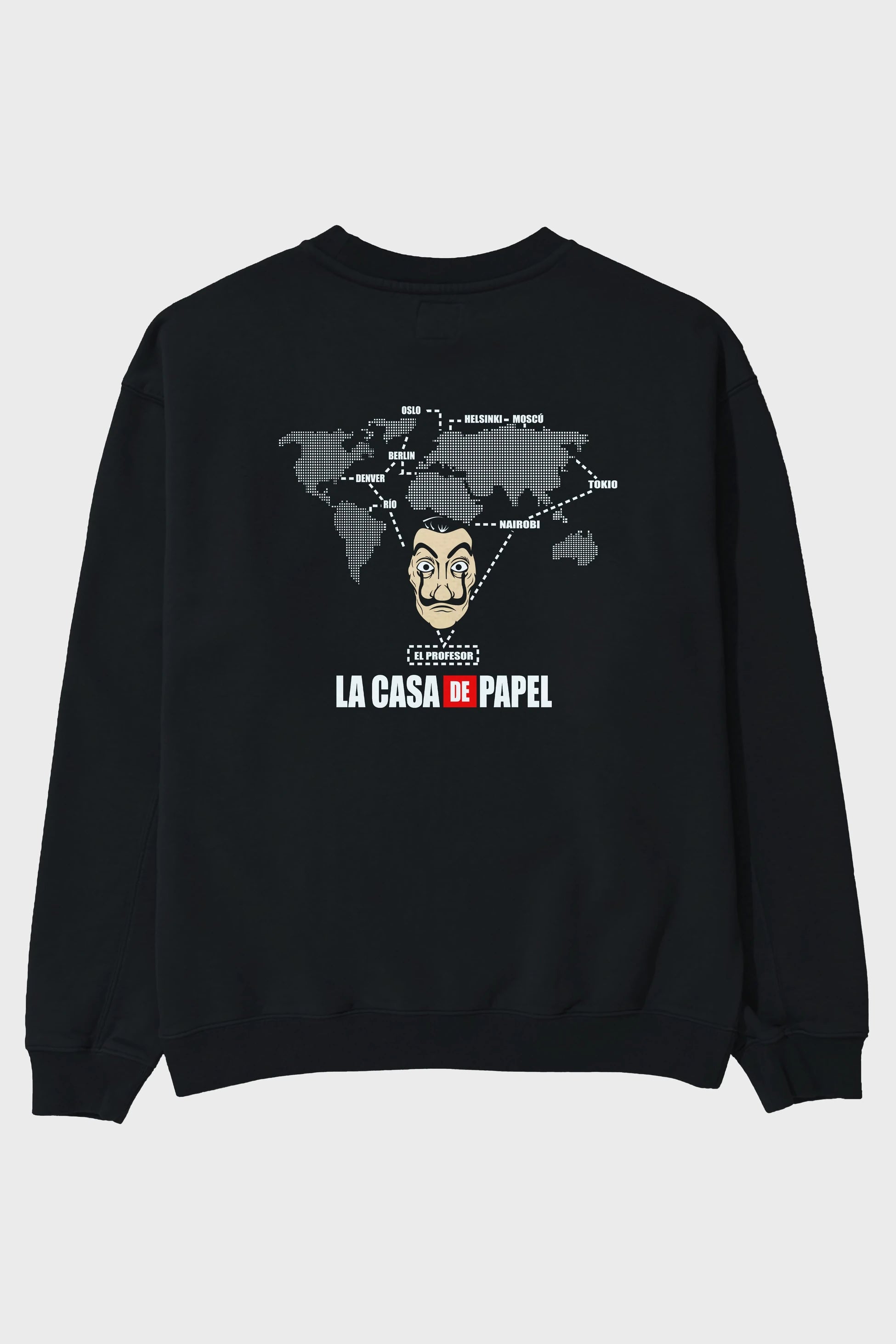 La Casa De Papel Arka Baskılı Oversize Sweatshirt Erkek Kadın Unisex