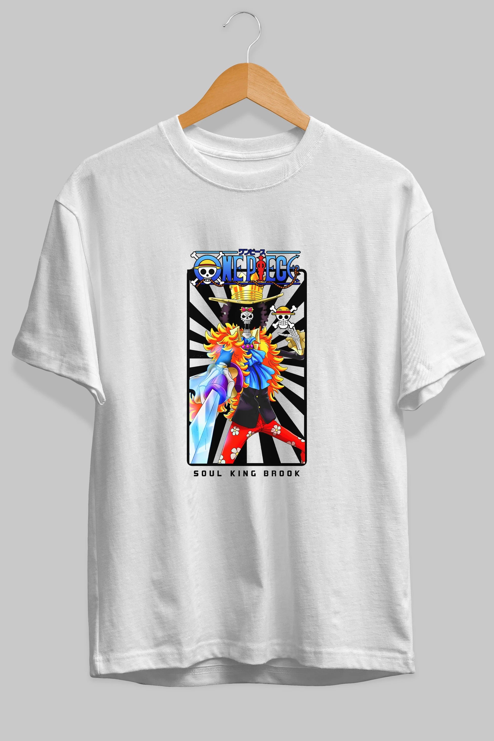 Brook Anime Ön Baskılı Oversize t-shirt Erkek Kadın Unisex