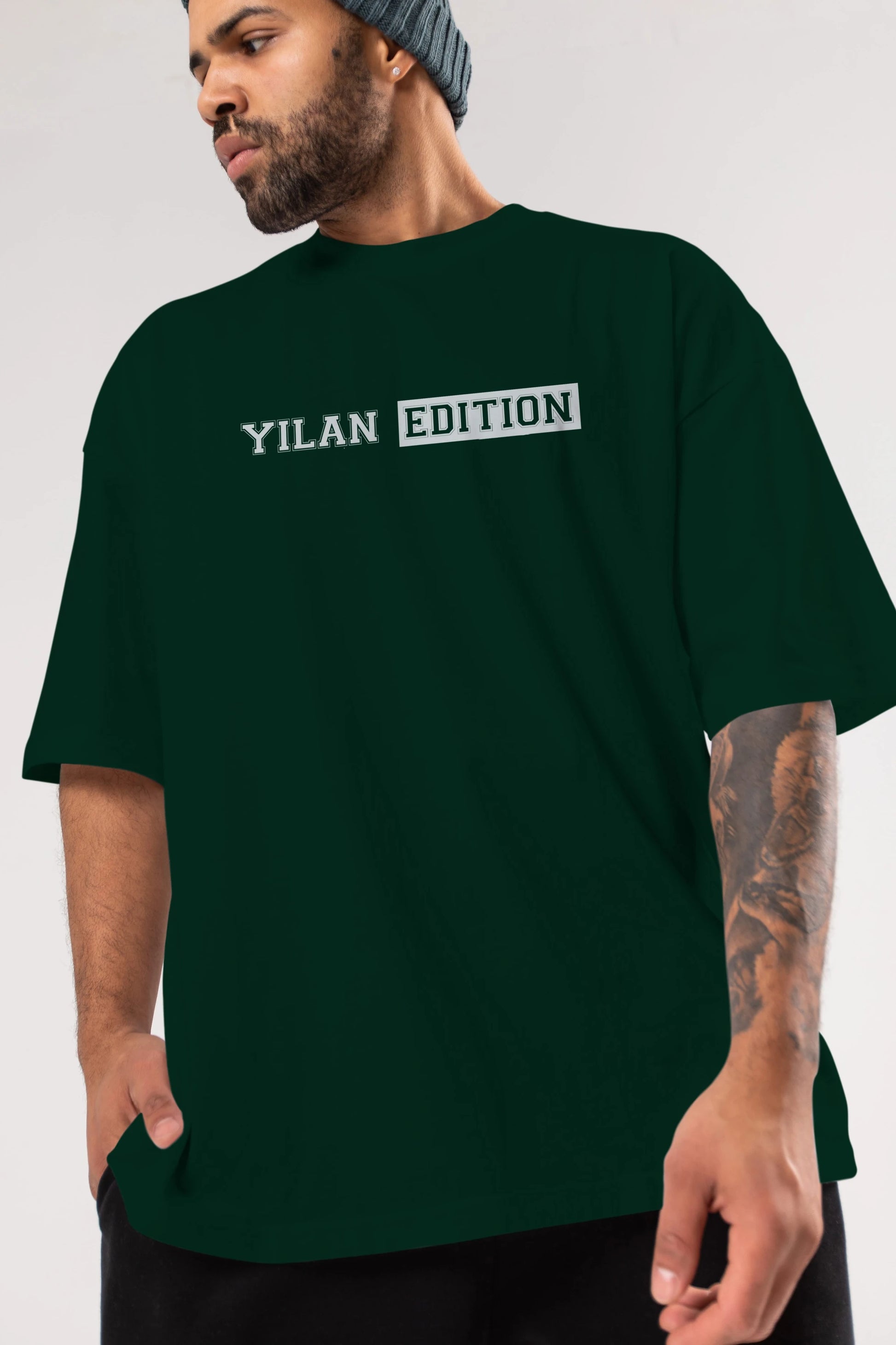 Yılan Edition Ön Baskılı Oversize t-shirt %100 pamuk Erkek Kadın Unisex