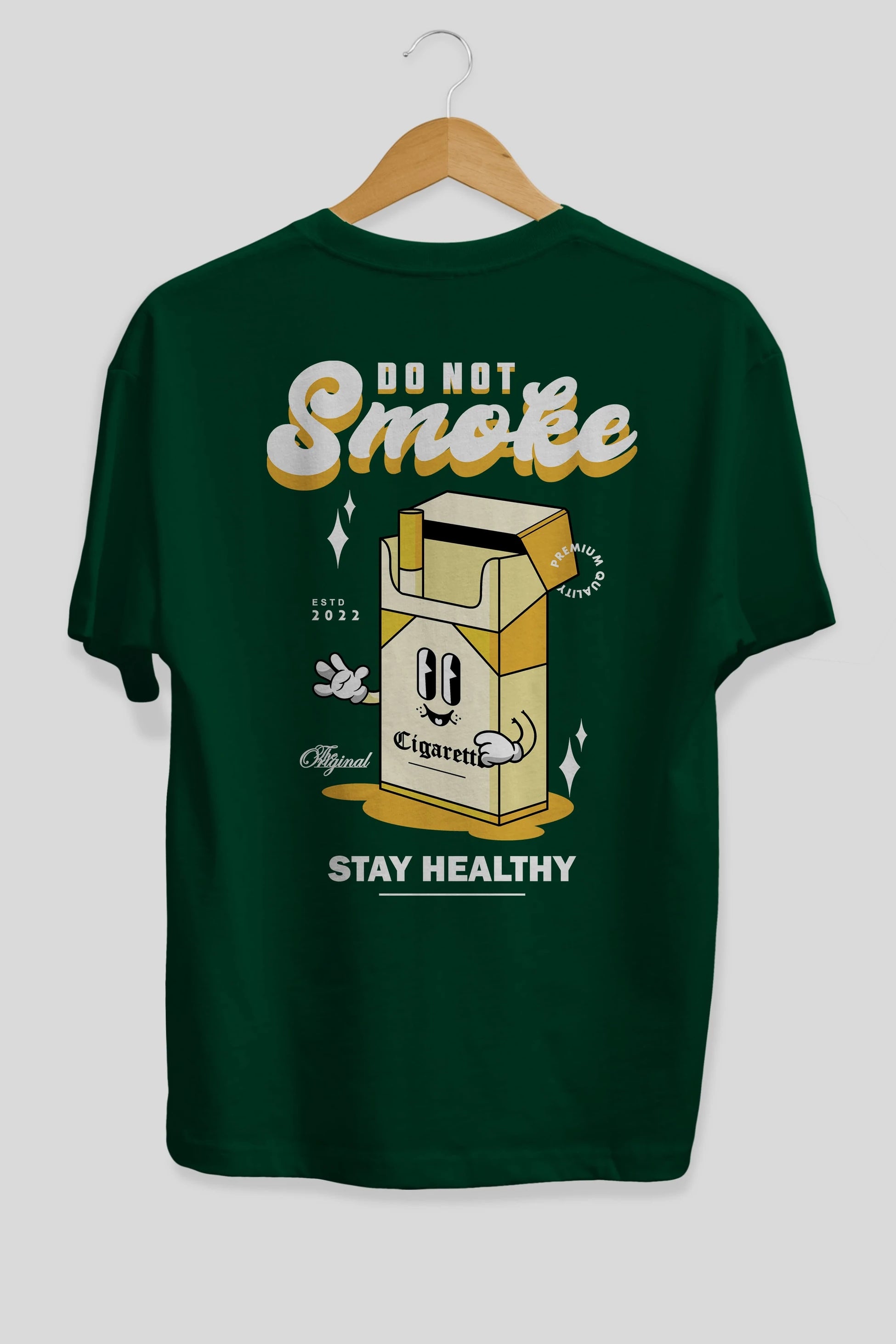 Do Not Smoke Arka Baskılı Oversize t-shirt Erkek Kadın Unisex