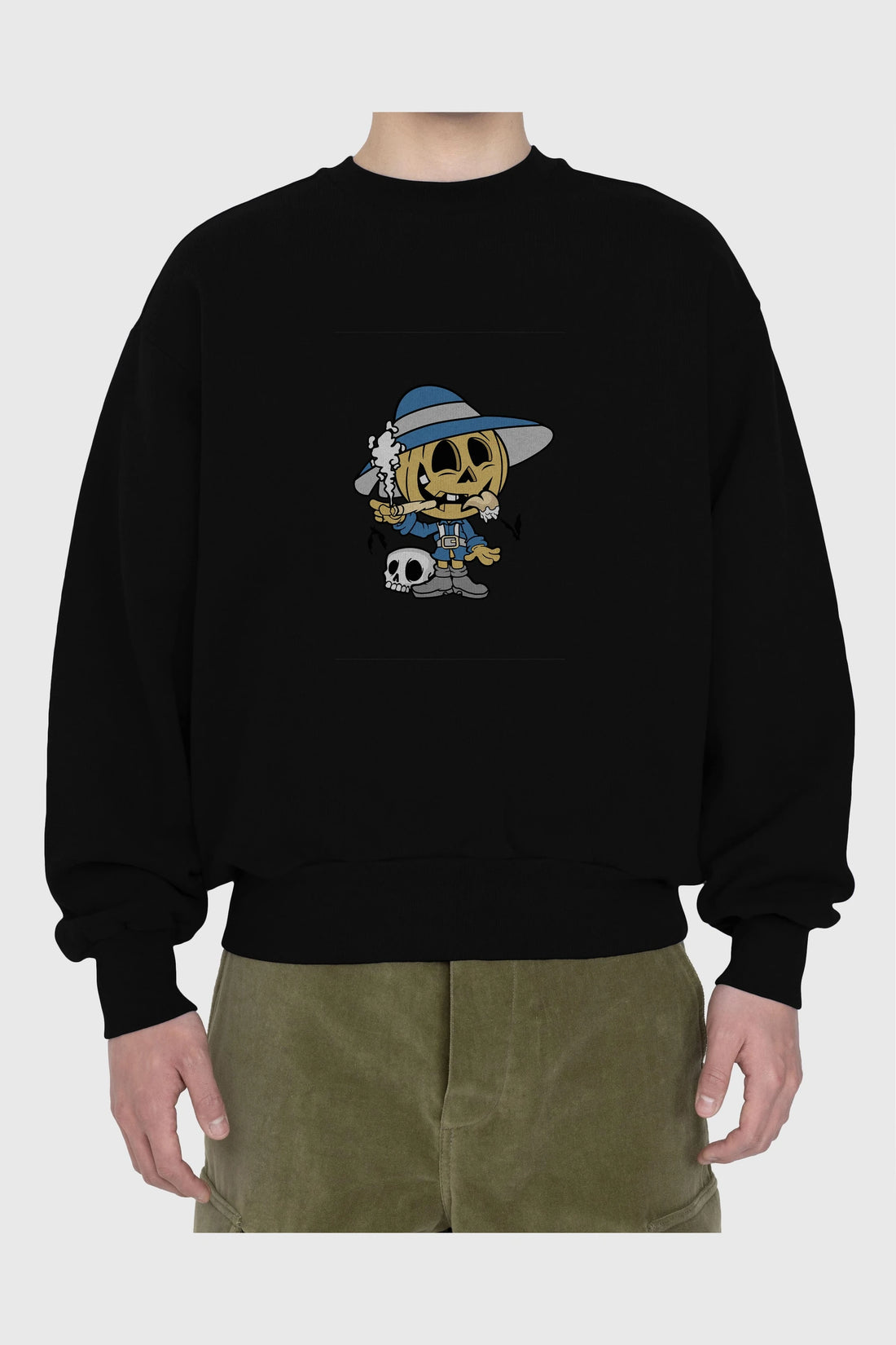 Halloween Kid Ön Baskılı Oversize Sweatshirt Erkek Kadın Unisex