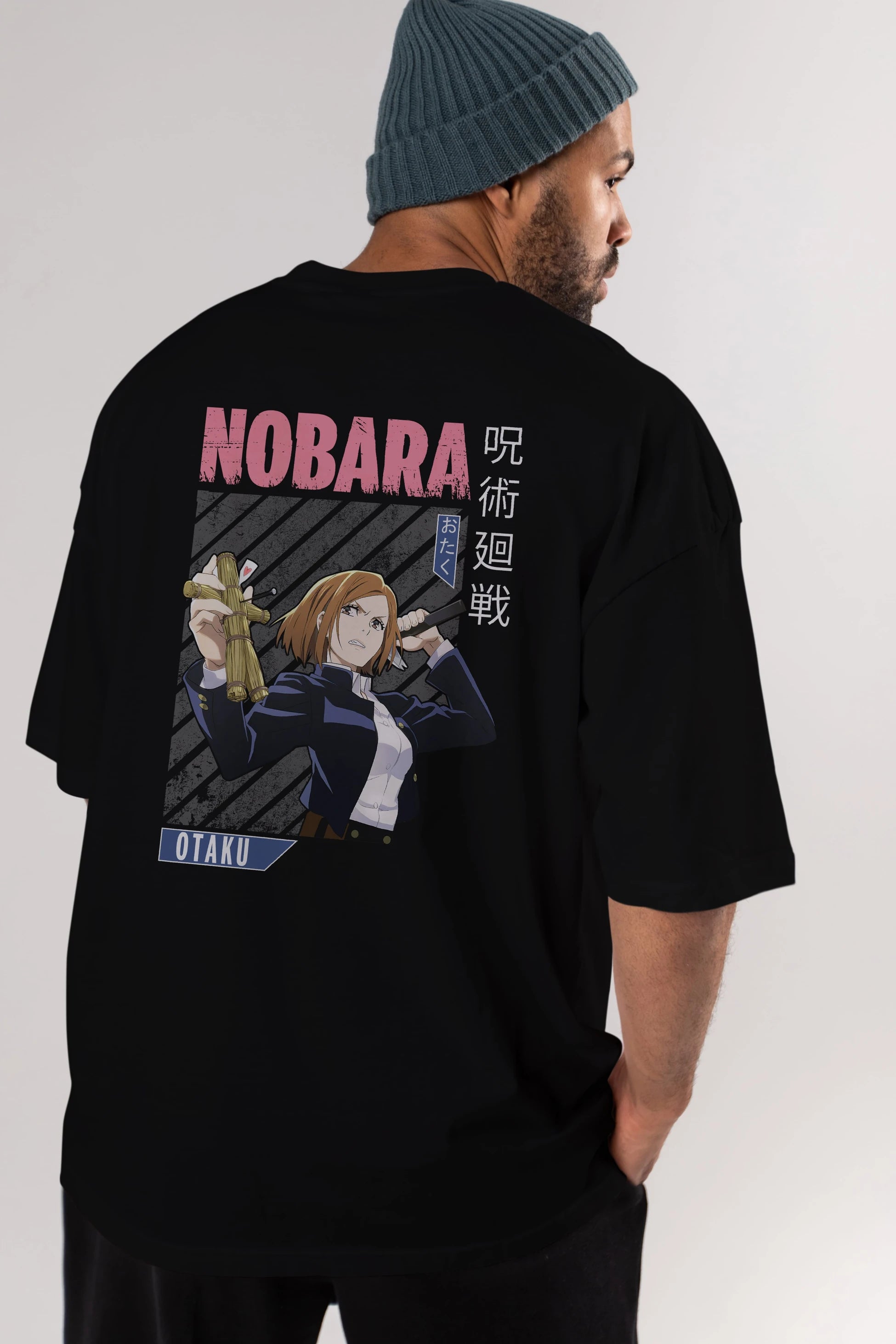 Nobara Kugisaki 6 Anime Arka Baskılı Oversize t-shirt Erkek Kadın Unisex